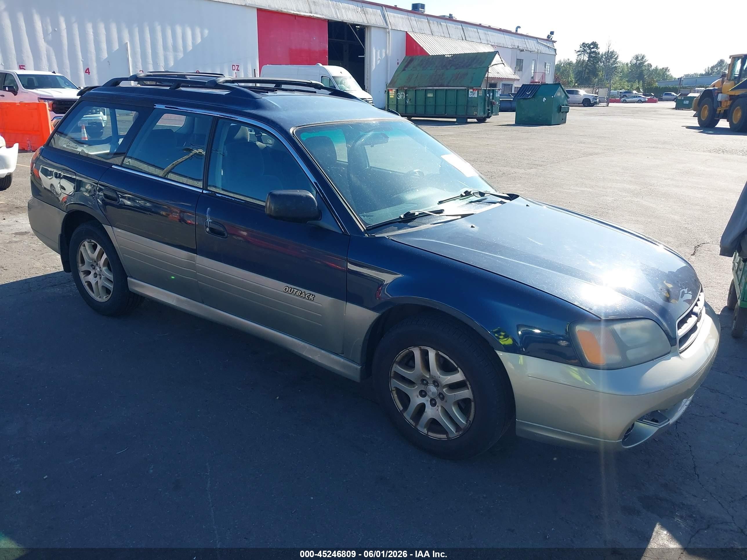 2001 Subaru Outback   Dark Blue vin: 4S3BH665817626671