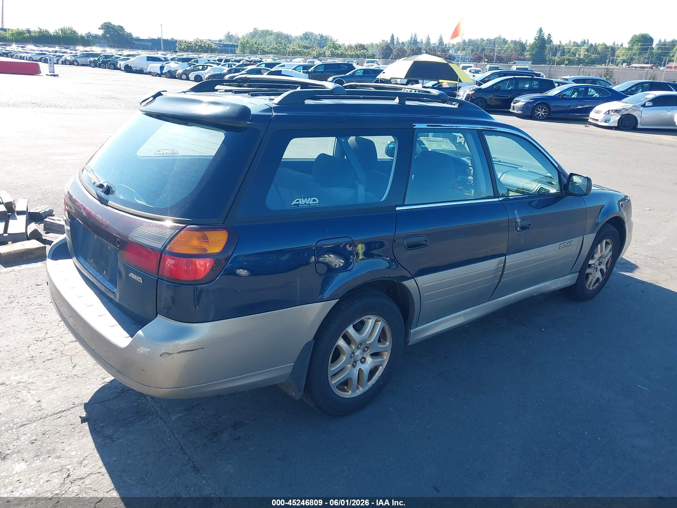 2001 Subaru Outback   Dark Blue vin: 4S3BH665817626671