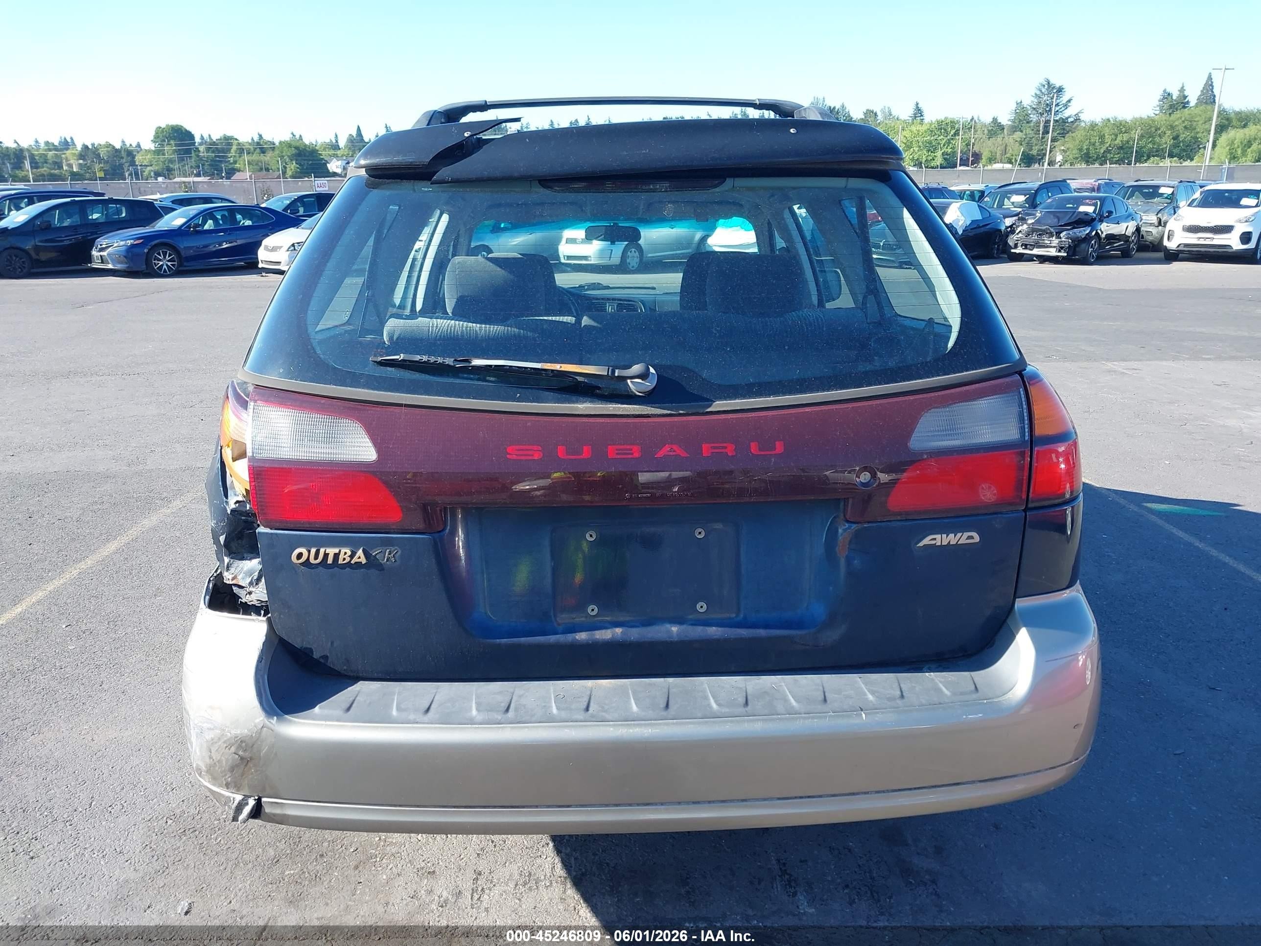 2001 Subaru Outback   Dark Blue vin: 4S3BH665817626671