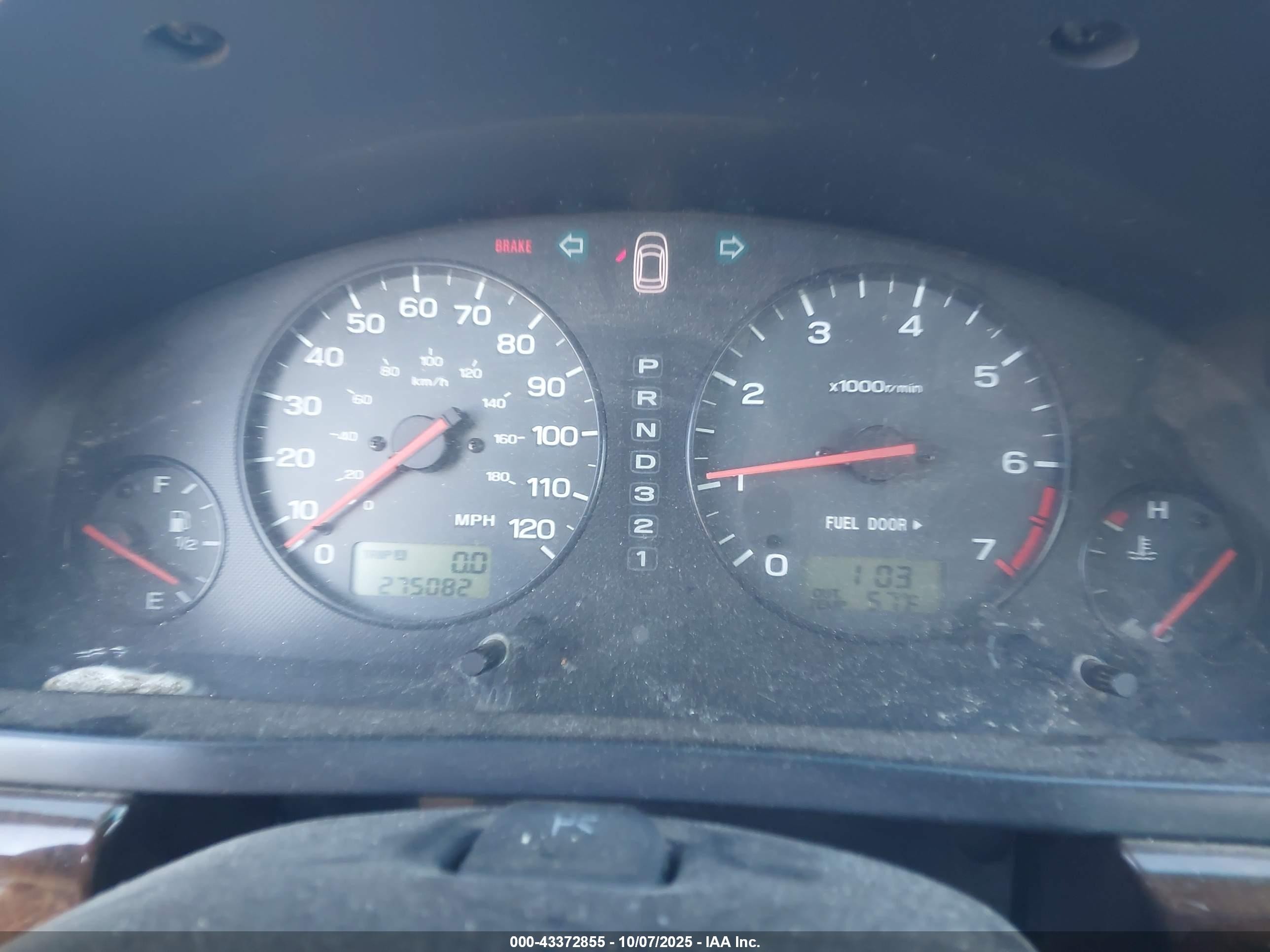 2001 Subaru Outback   Black vin: 4S3BH665917627117