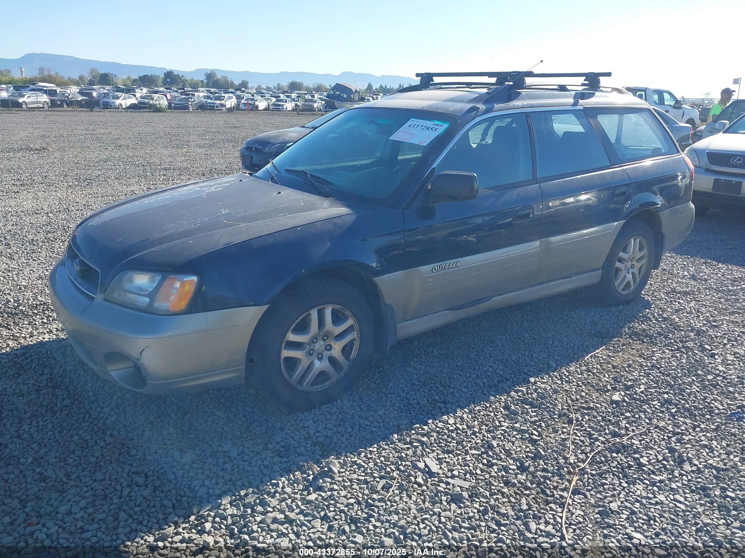 2001 Subaru Outback   Black vin: 4S3BH665917627117