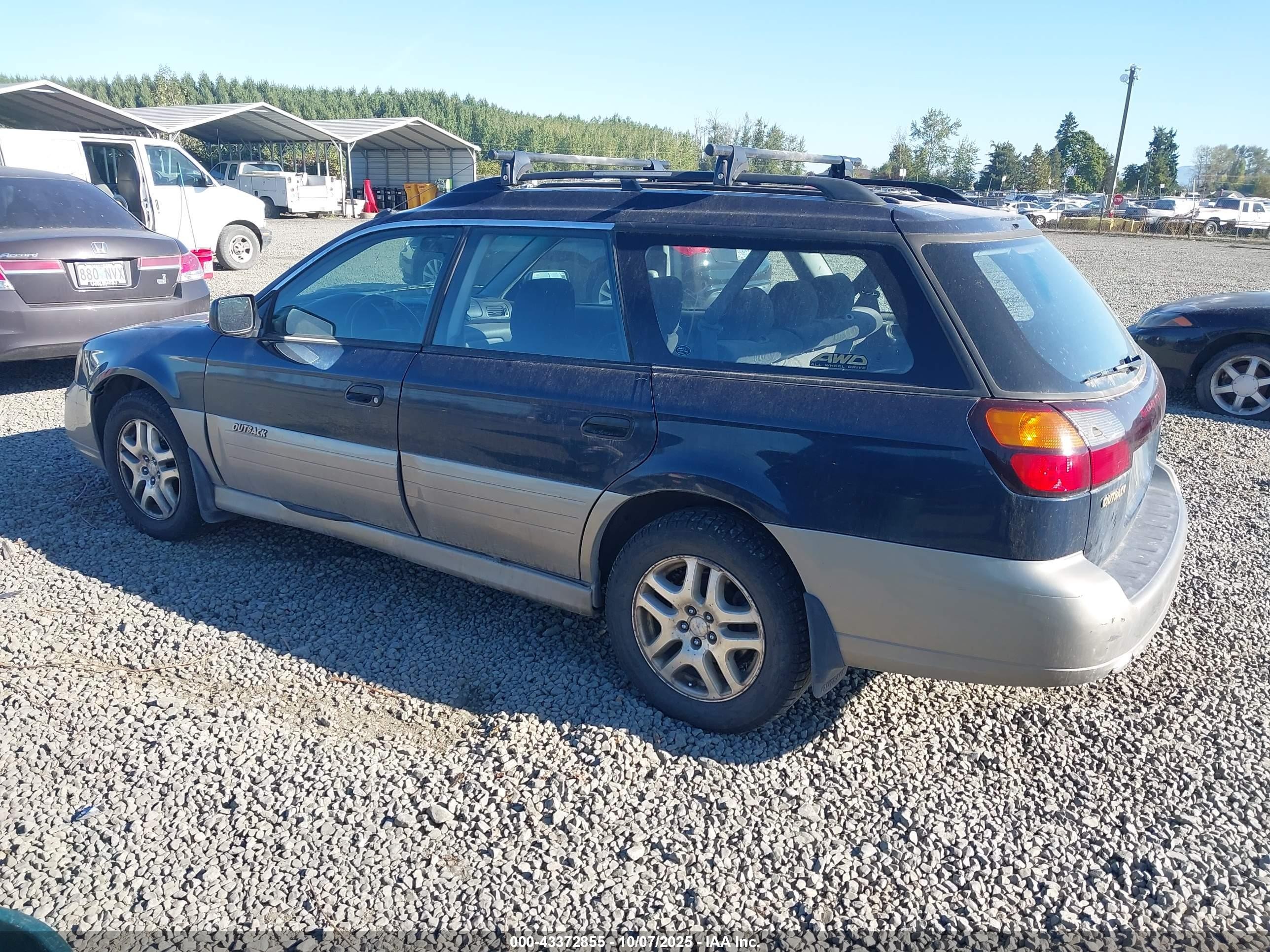 2001 Subaru Outback   Black vin: 4S3BH665917627117