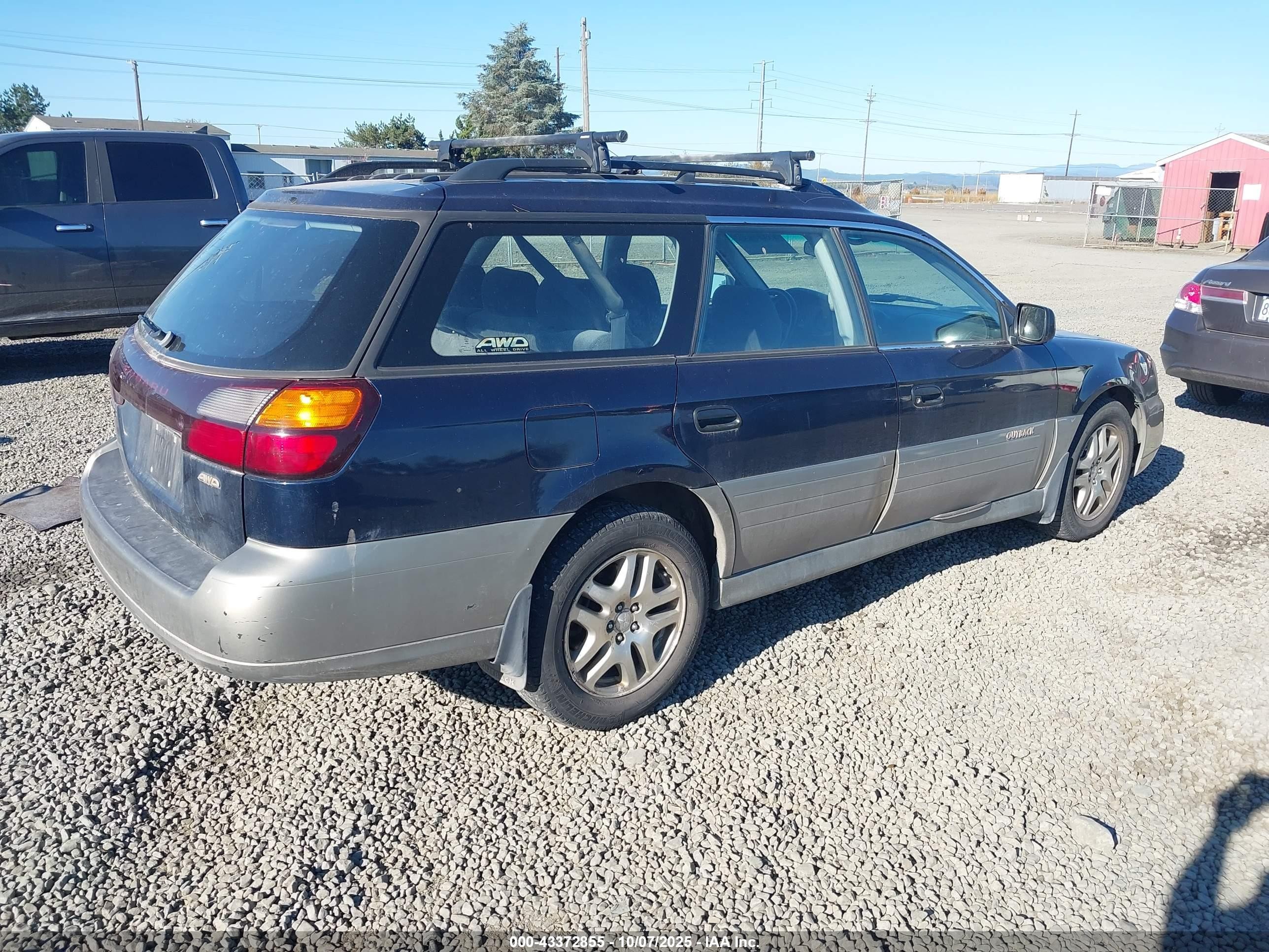 2001 Subaru Outback   Black vin: 4S3BH665917627117