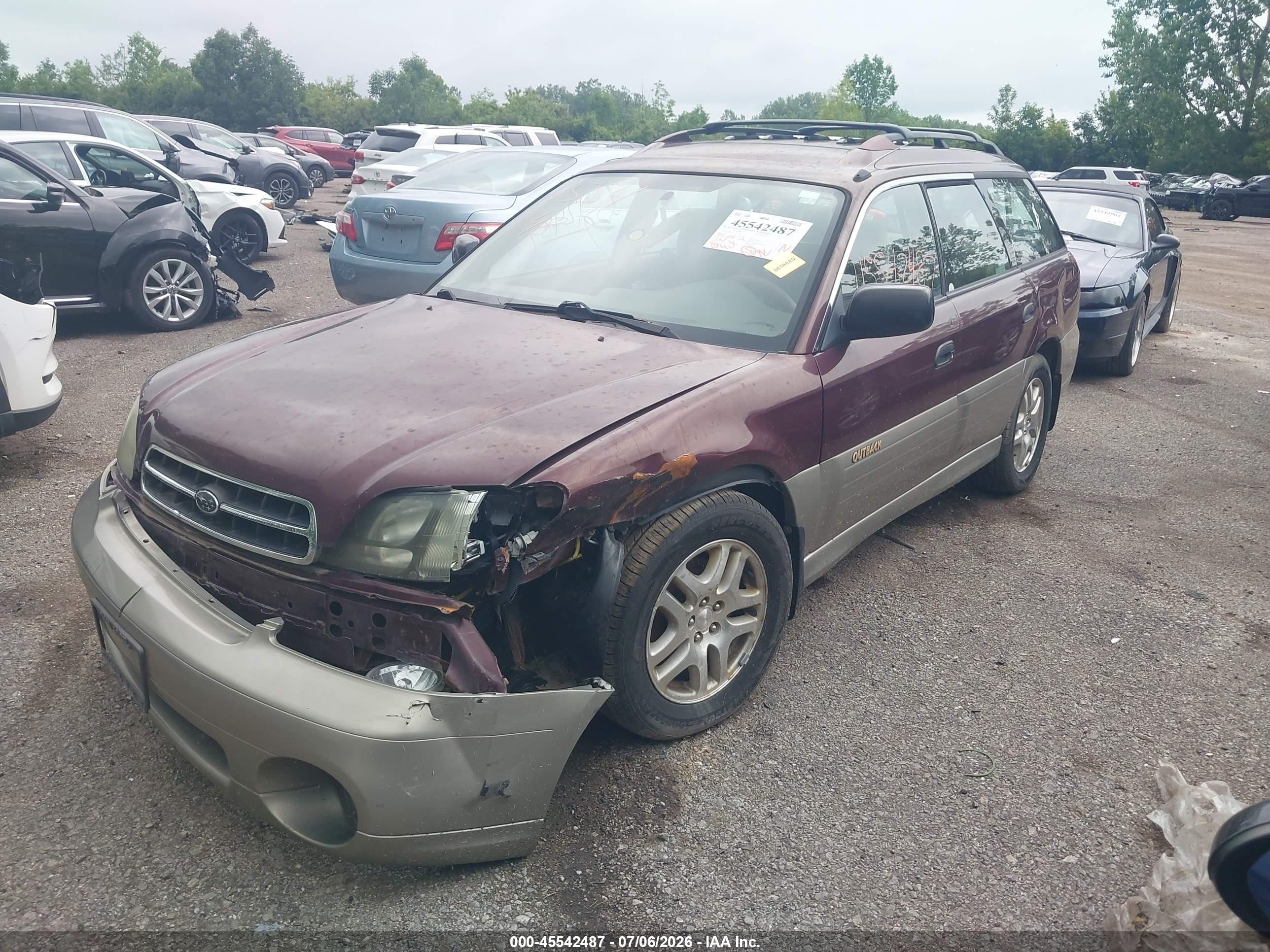 2001 Subaru Outback   Burgundy vin: 4S3BH665X17643424