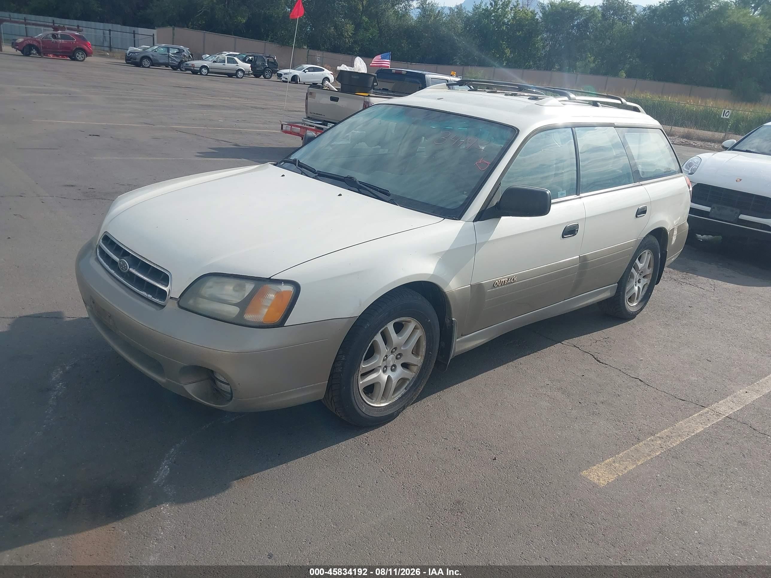 2002 Subaru Outback   White vin: 4S3BH665X26651000