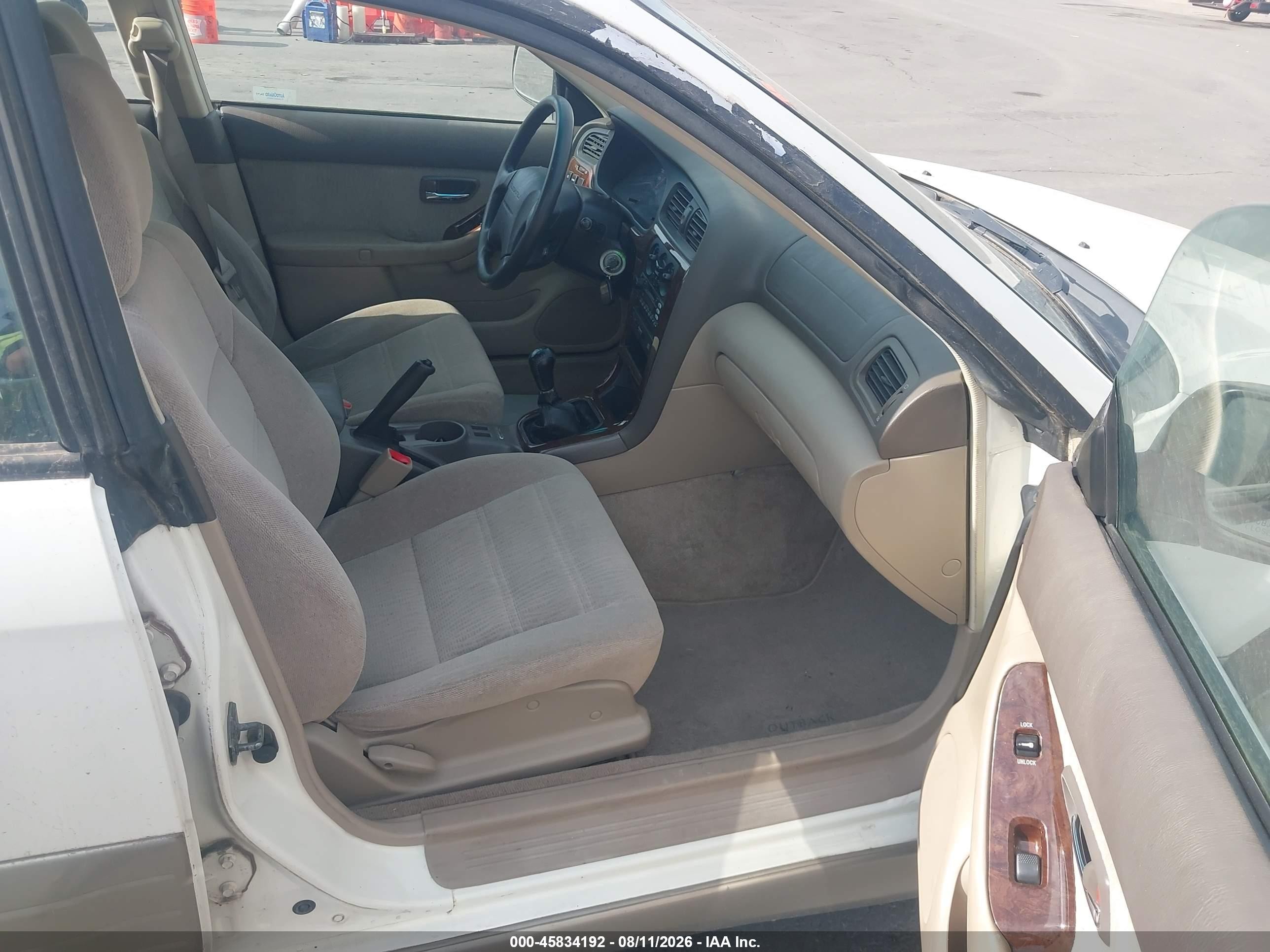 2002 Subaru Outback   White vin: 4S3BH665X26651000
