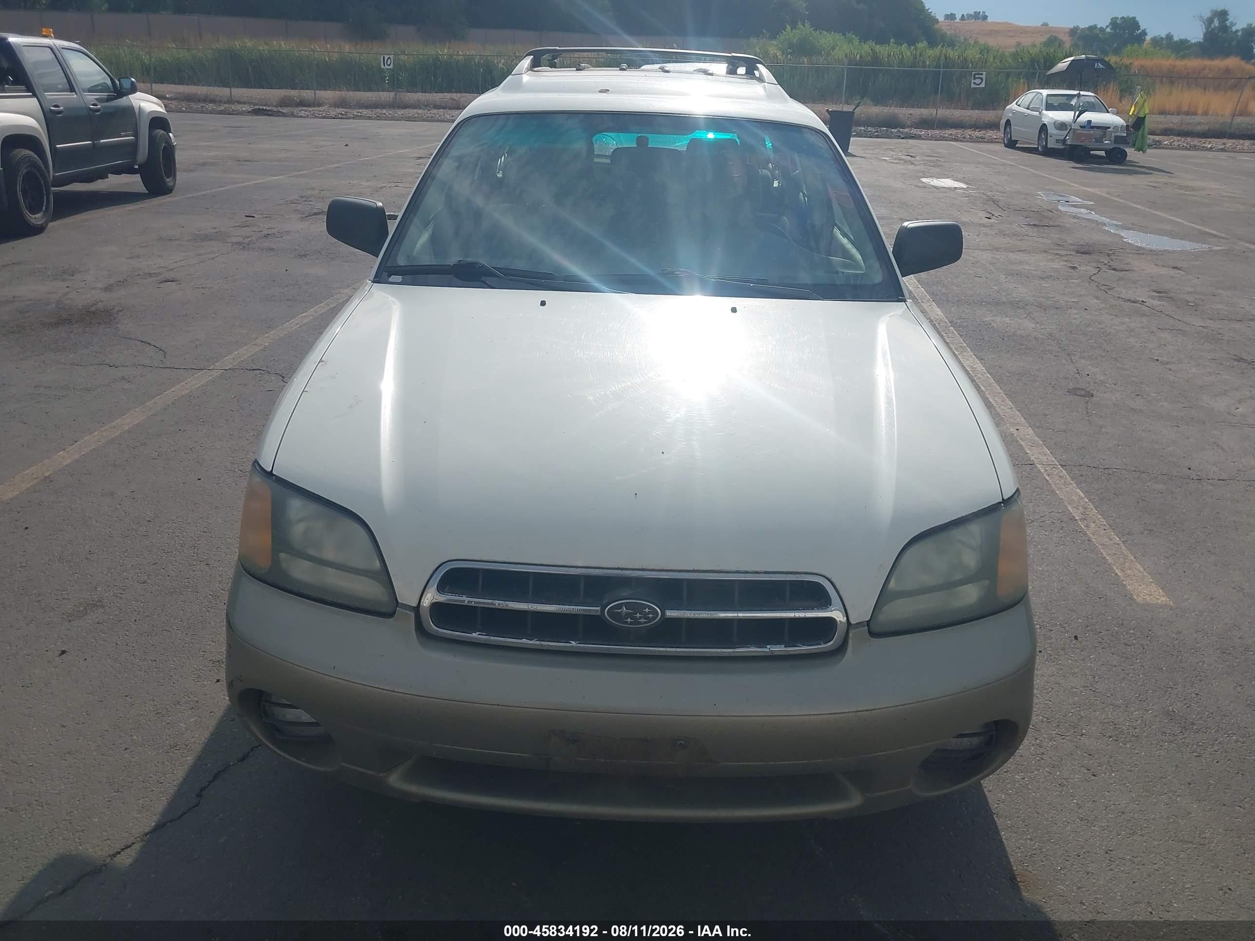 2002 Subaru Outback   White vin: 4S3BH665X26651000