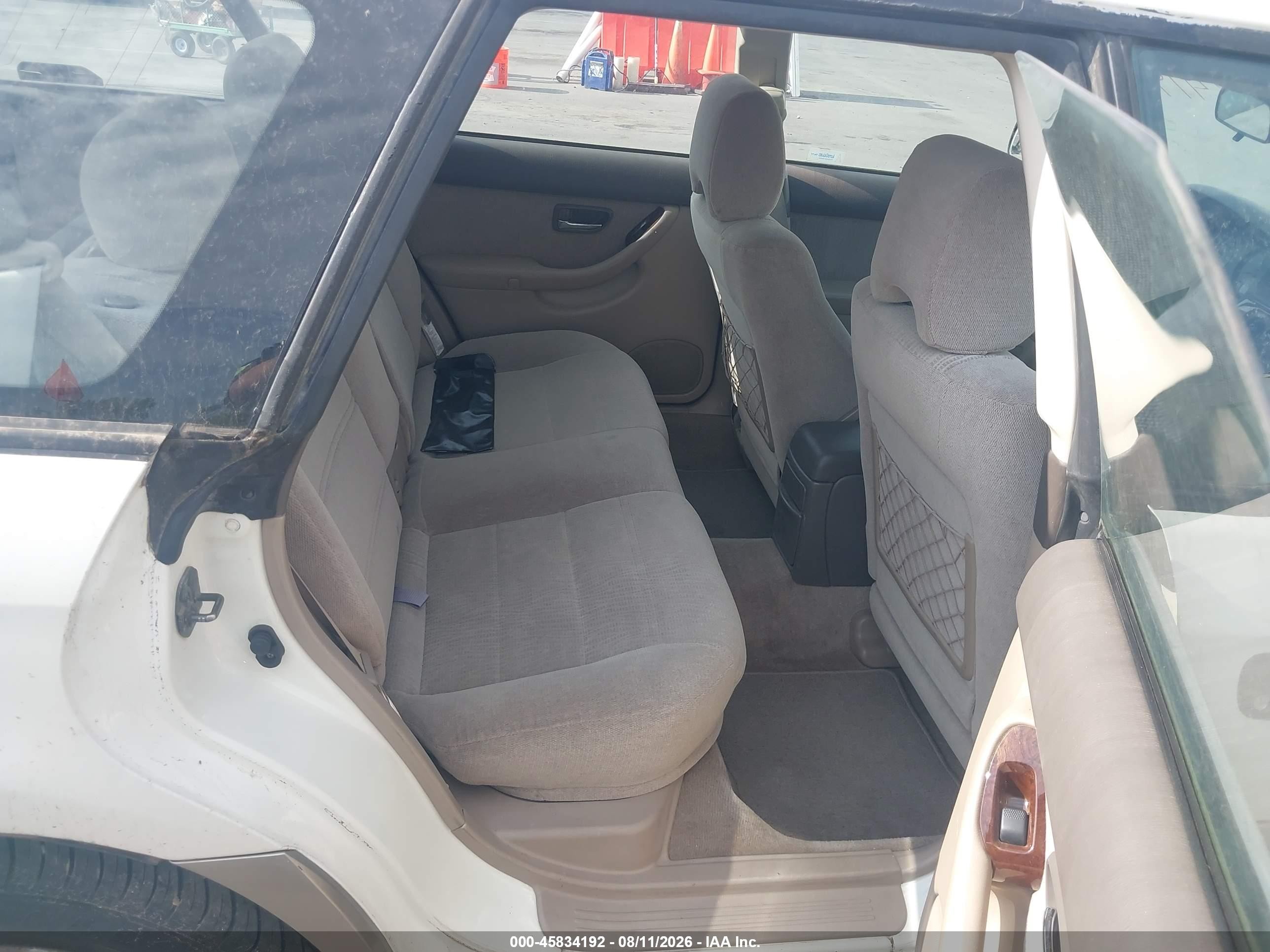 2002 Subaru Outback   White vin: 4S3BH665X26651000