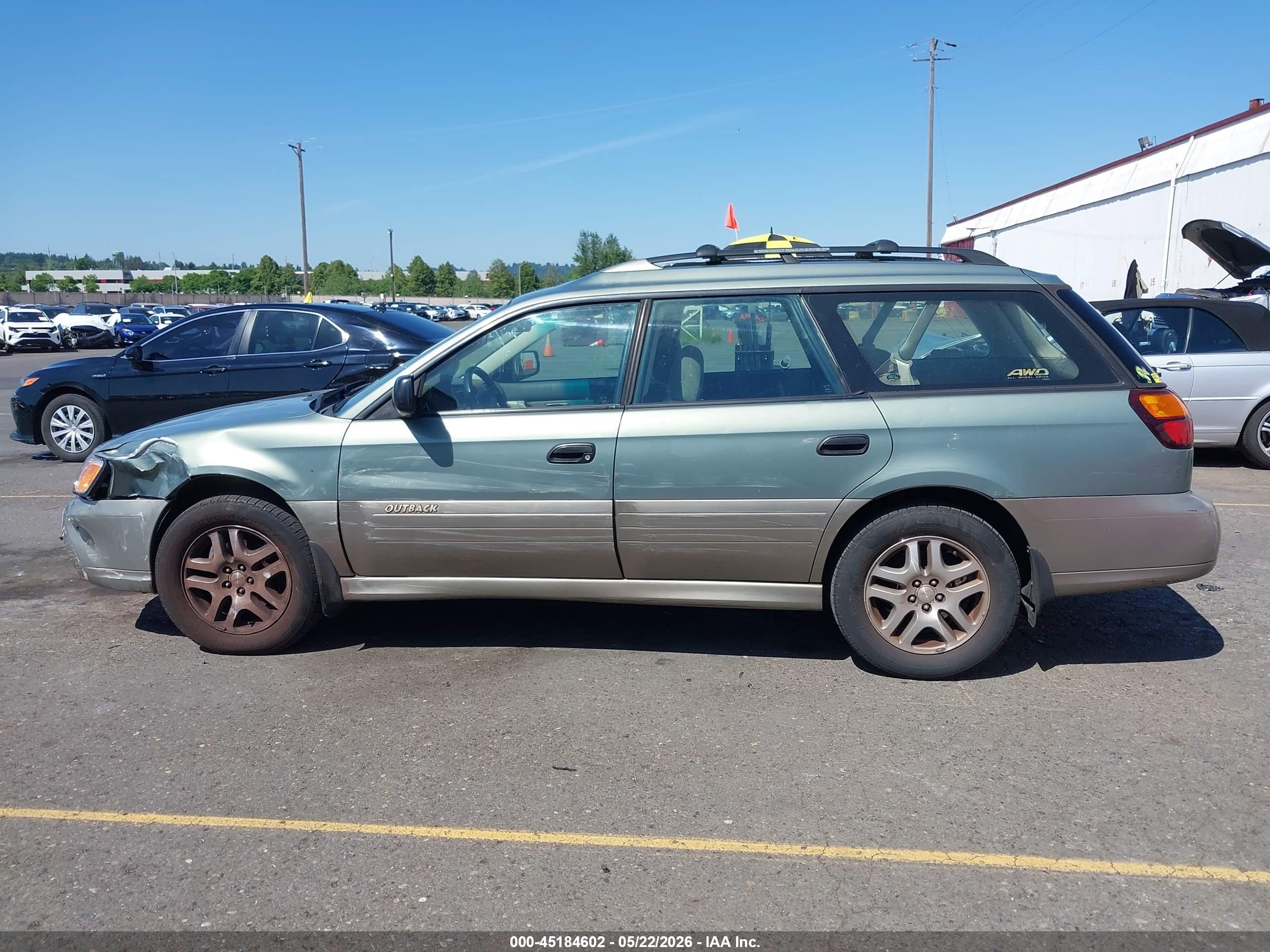 2003 Subaru Outback   Green vin: 4S3BH665X37649159