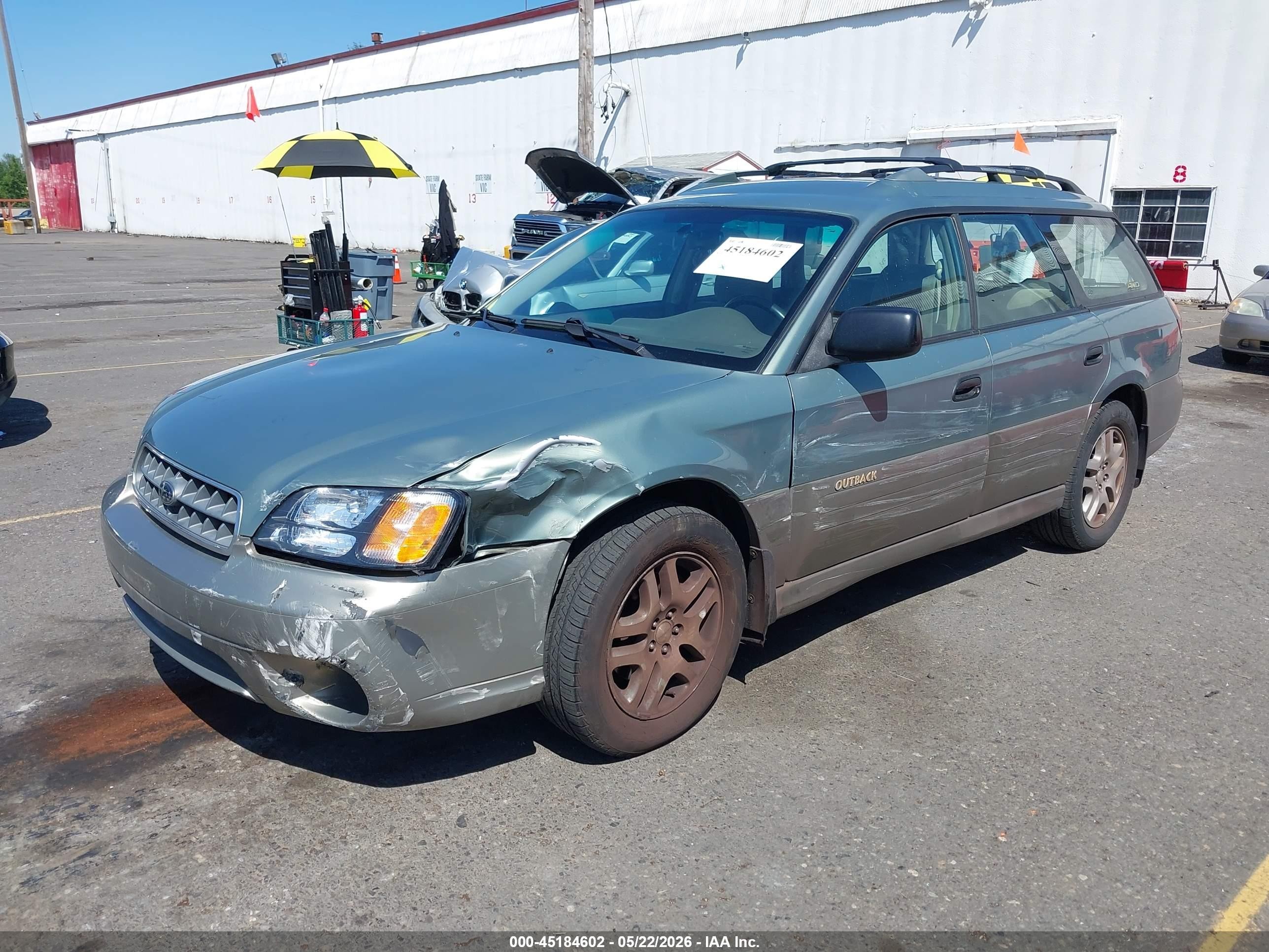 2003 Subaru Outback   Green vin: 4S3BH665X37649159