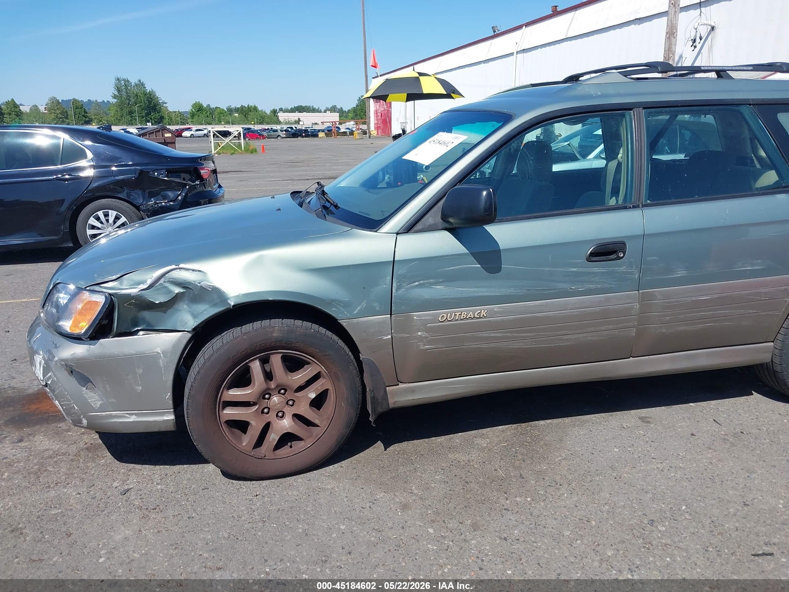 2003 Subaru Outback   Green vin: 4S3BH665X37649159