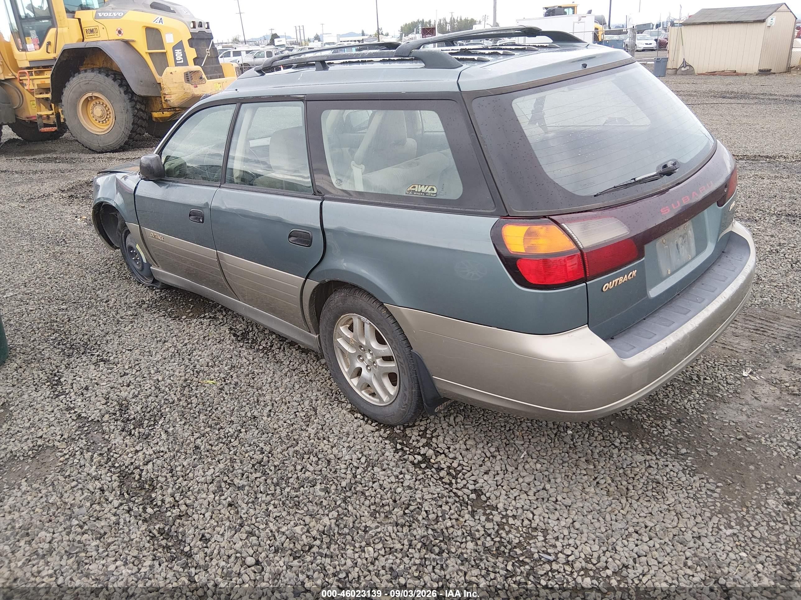 2000 Subaru Outback   Green vin: 4S3BH665XY6661566
