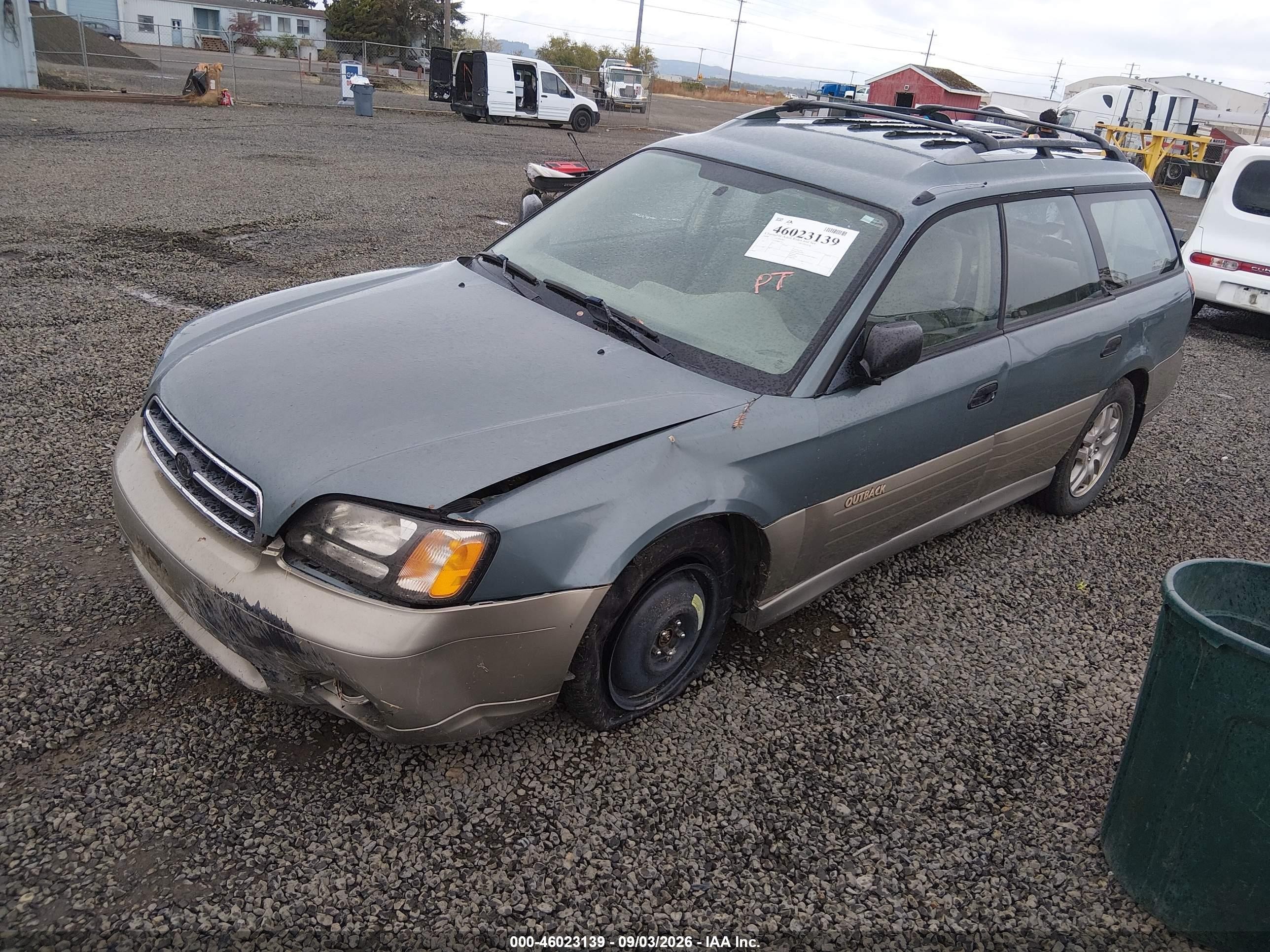 2000 Subaru Outback   Green vin: 4S3BH665XY6661566