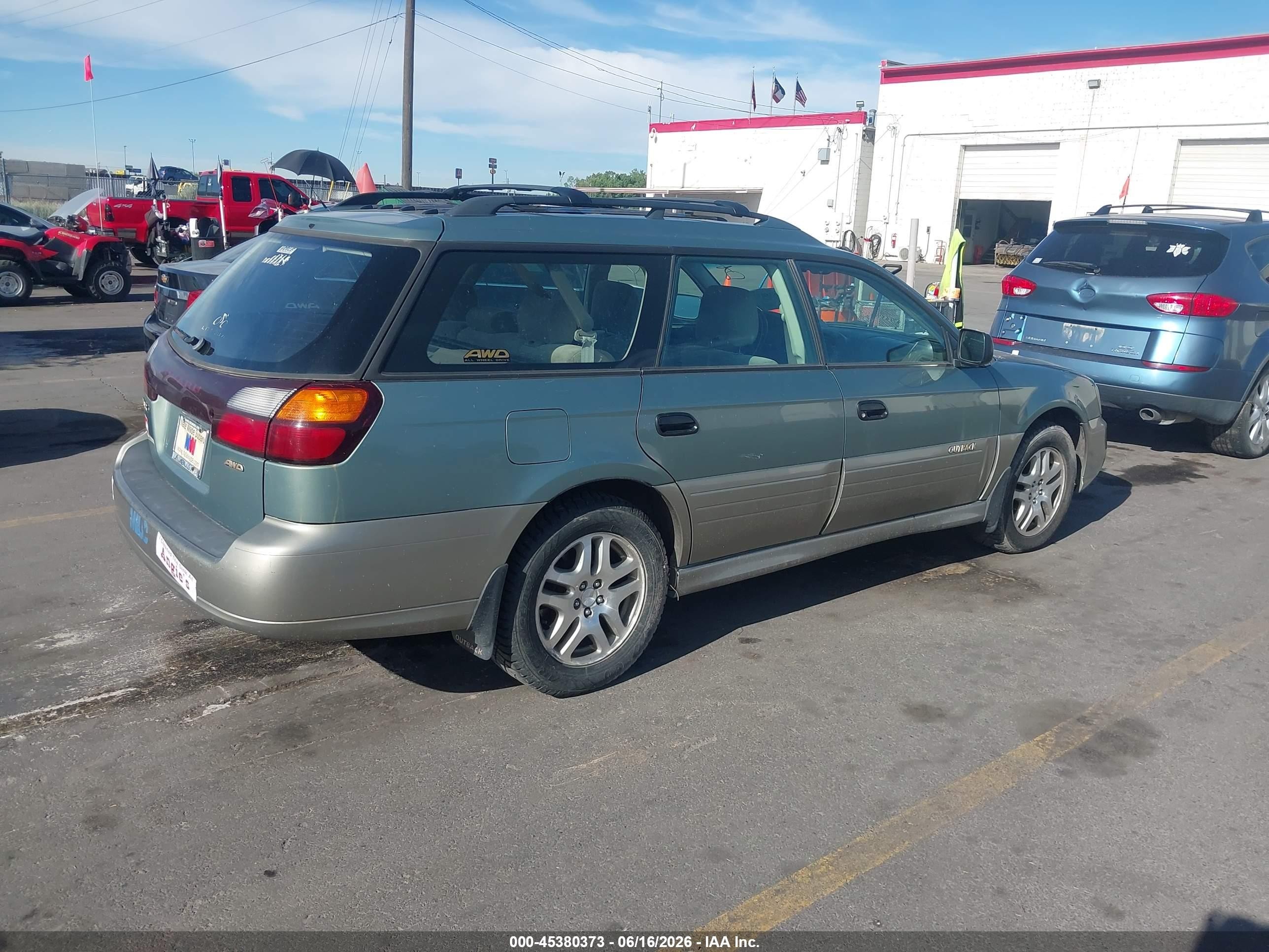 2003 Subaru Outback   Green vin: 4S3BH675036610200