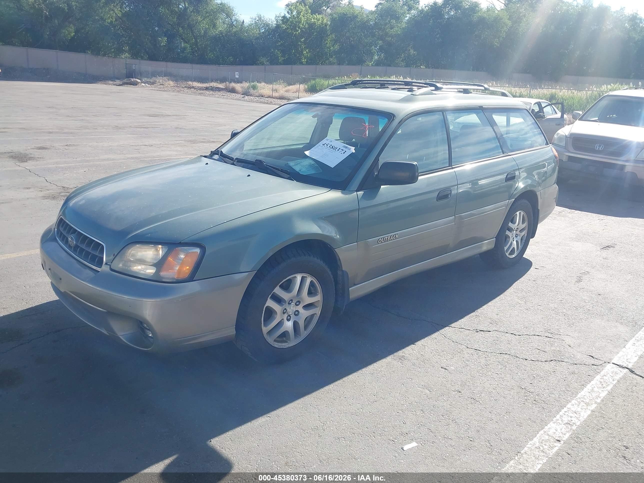 2003 Subaru Outback   Green vin: 4S3BH675036610200