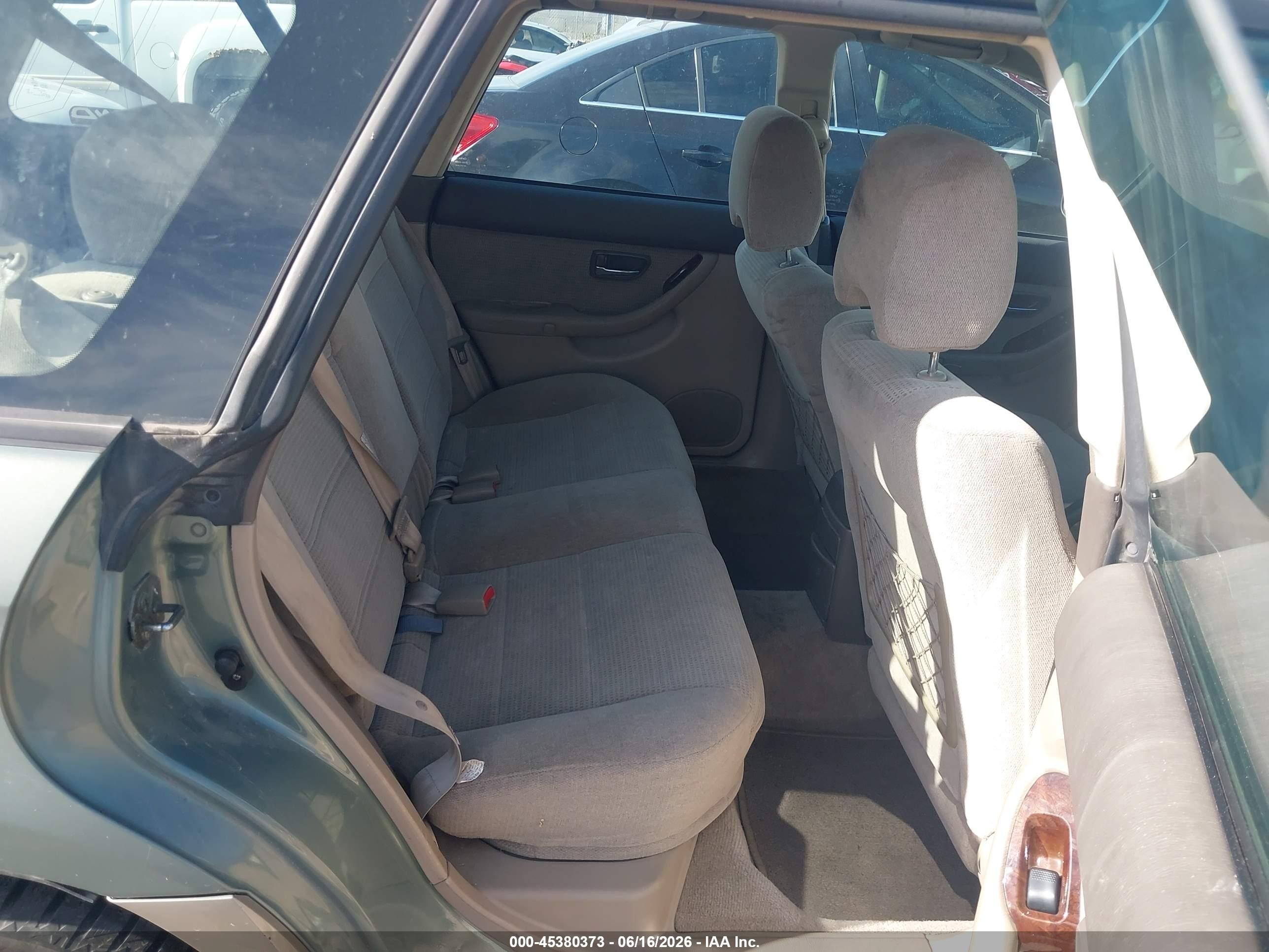 2003 Subaru Outback   Green vin: 4S3BH675036610200