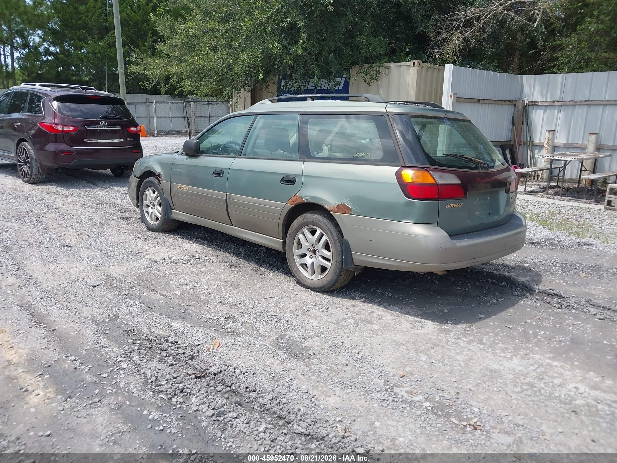 2003 Subaru Outback Green vin: 4S3BH675036655895