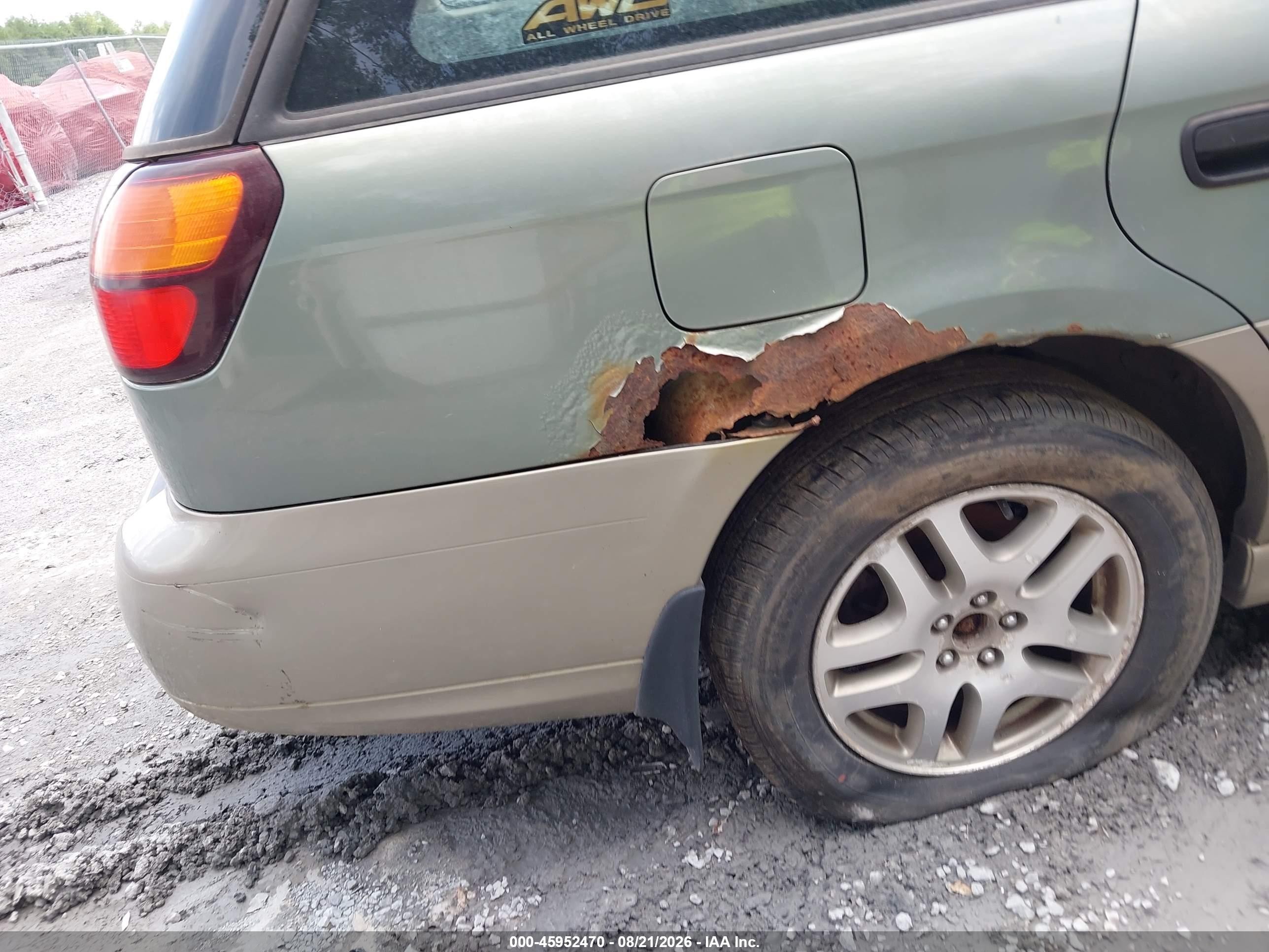 2003 Subaru Outback Green vin: 4S3BH675036655895