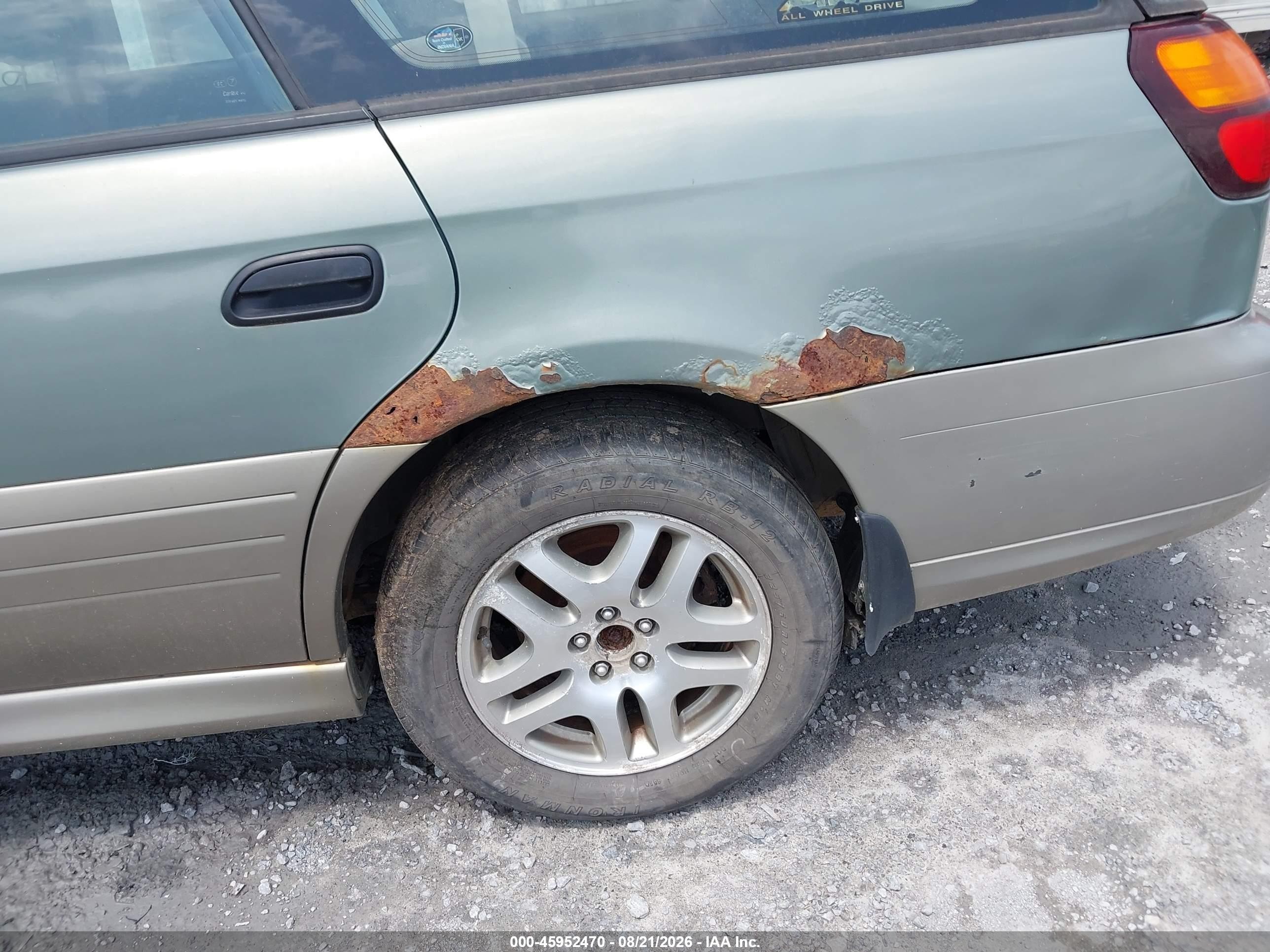 2003 Subaru Outback Green vin: 4S3BH675036655895