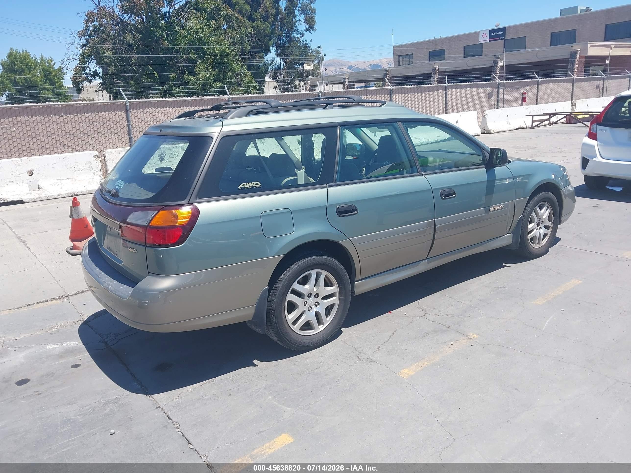 2003 Subaru Outback   Green vin: 4S3BH675037652666