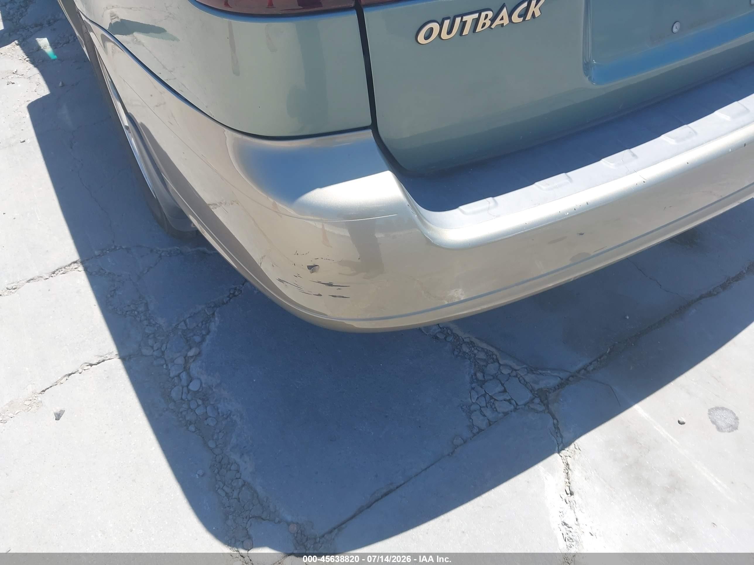 2003 Subaru Outback   Green vin: 4S3BH675037652666