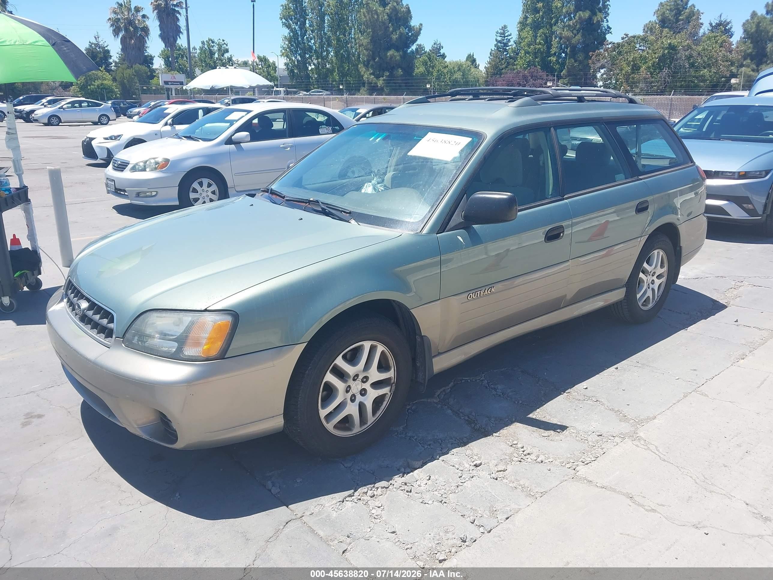 2003 Subaru Outback   Green vin: 4S3BH675037652666