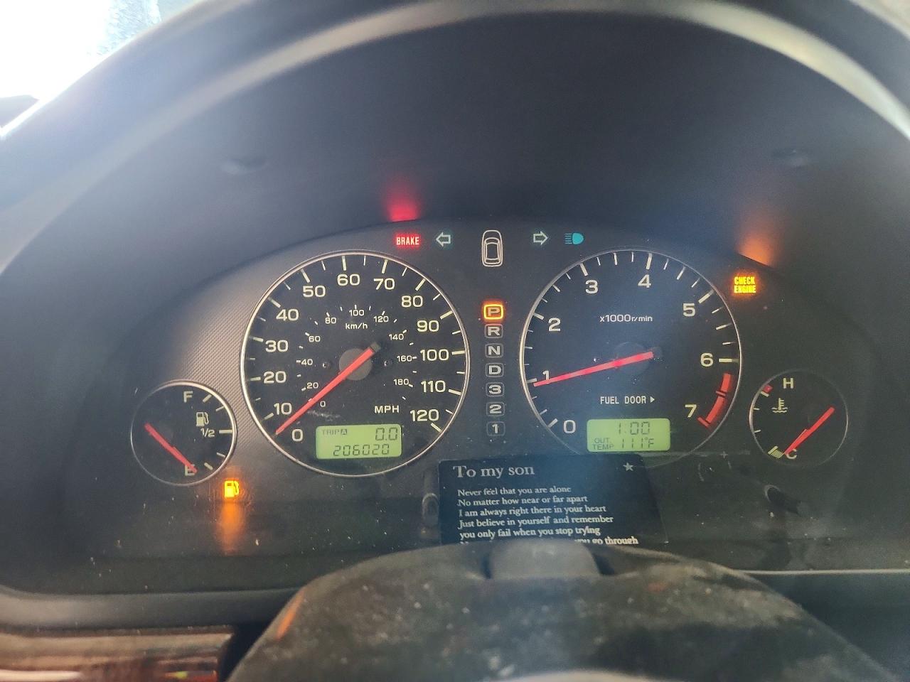 2003 Subaru Legacy Outback Awp Blue vin: 4S3BH675037657401