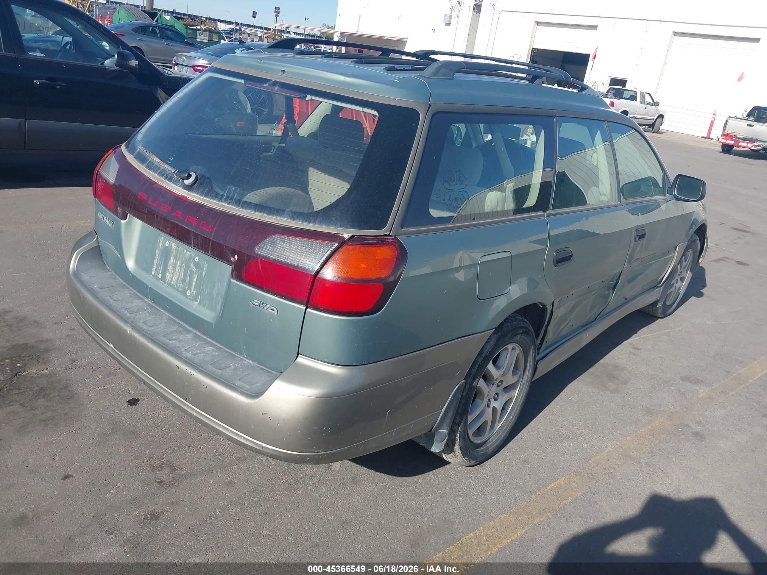 2004 Subaru Outback   Green vin: 4S3BH675047605865