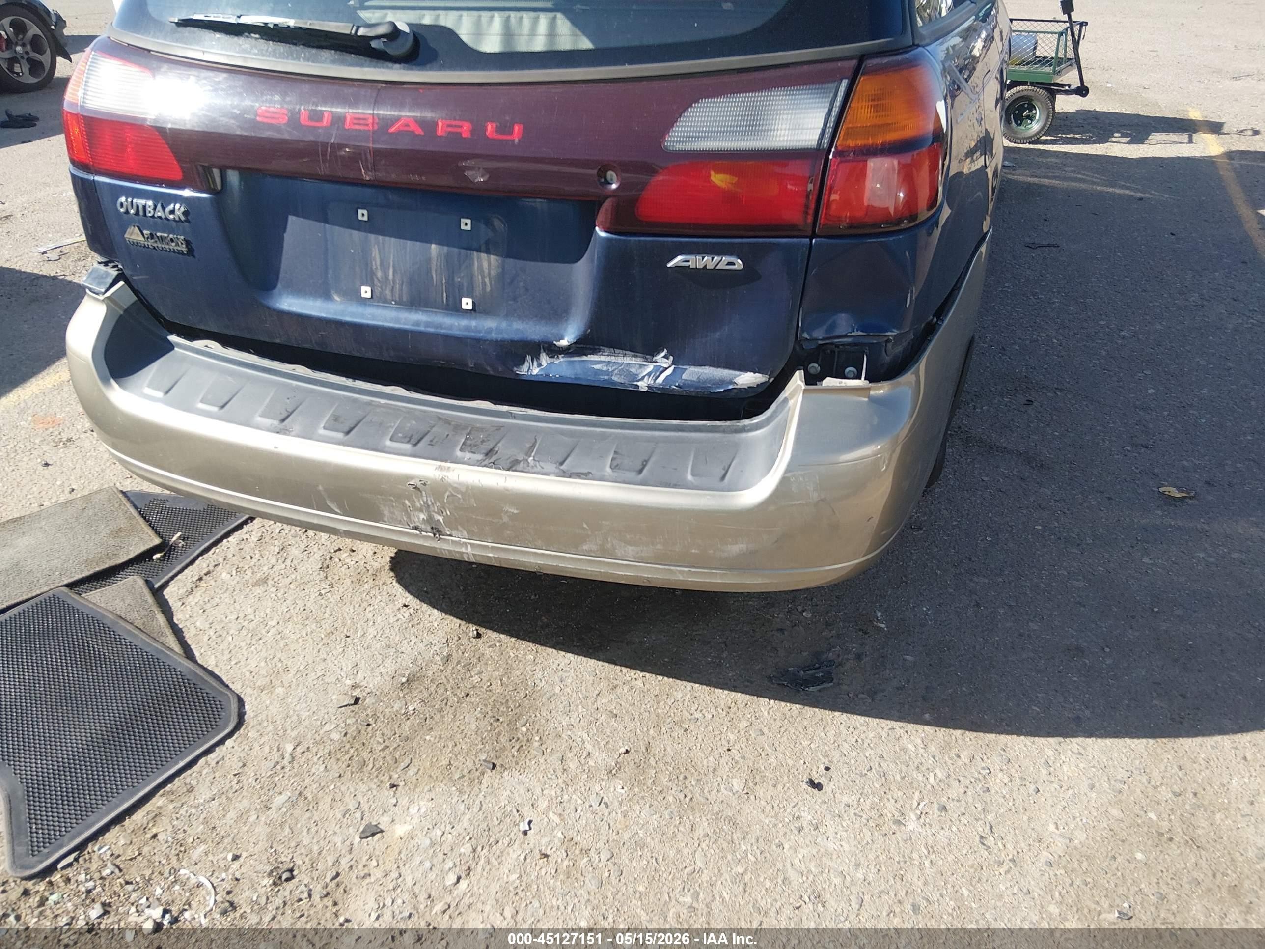 2004 Subaru Outback   Blue vin: 4S3BH675147601002