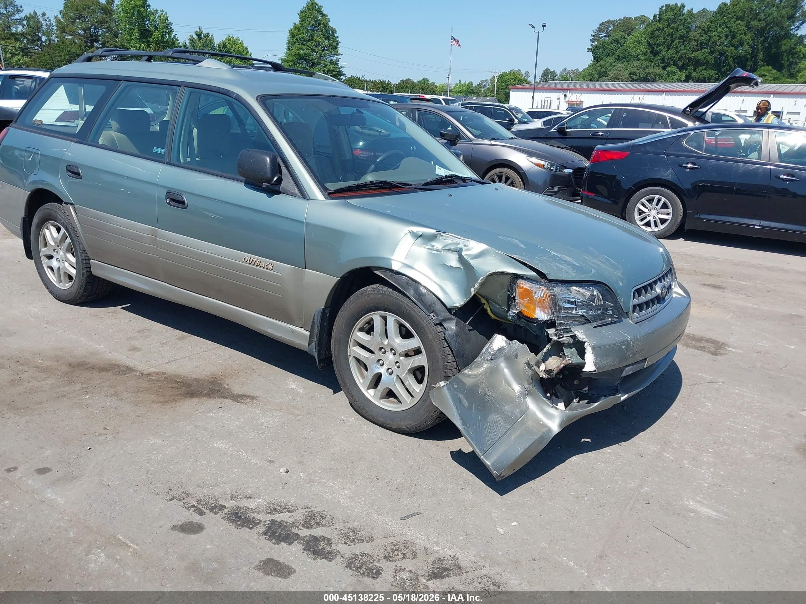 2004 Subaru Outback   Зеленый vin: 4S3BH675147636123