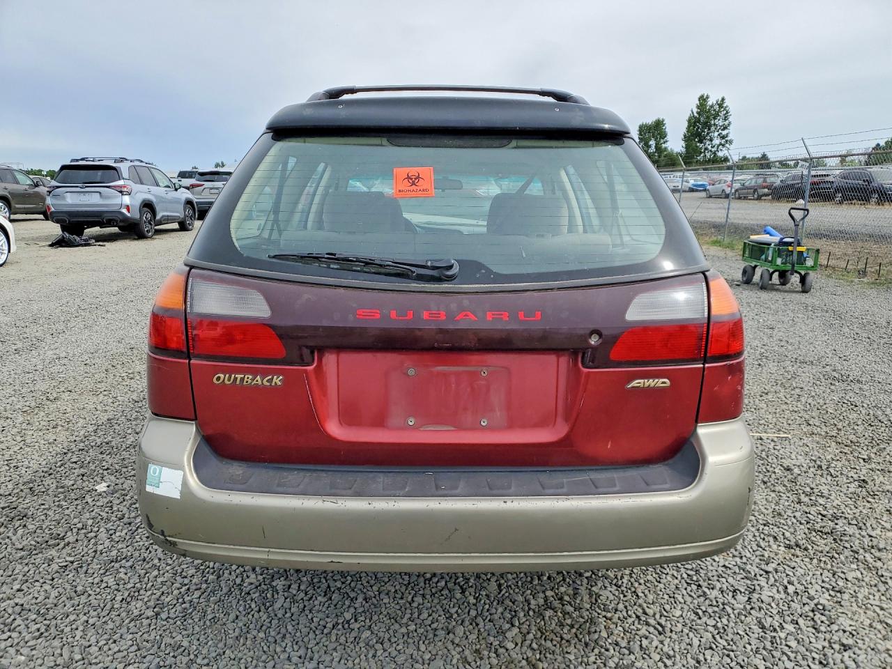 2002 Subaru Legacy Outback Awp Темно-бордовый vin: 4S3BH675227604696