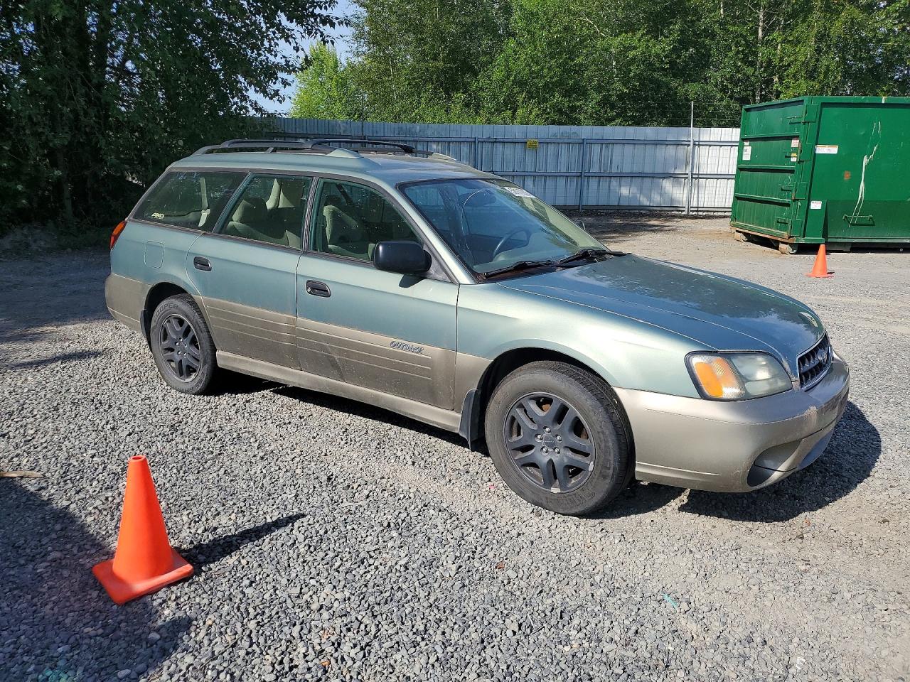 2004 Subaru Legacy Outback Awp Green vin: 4S3BH675247612333