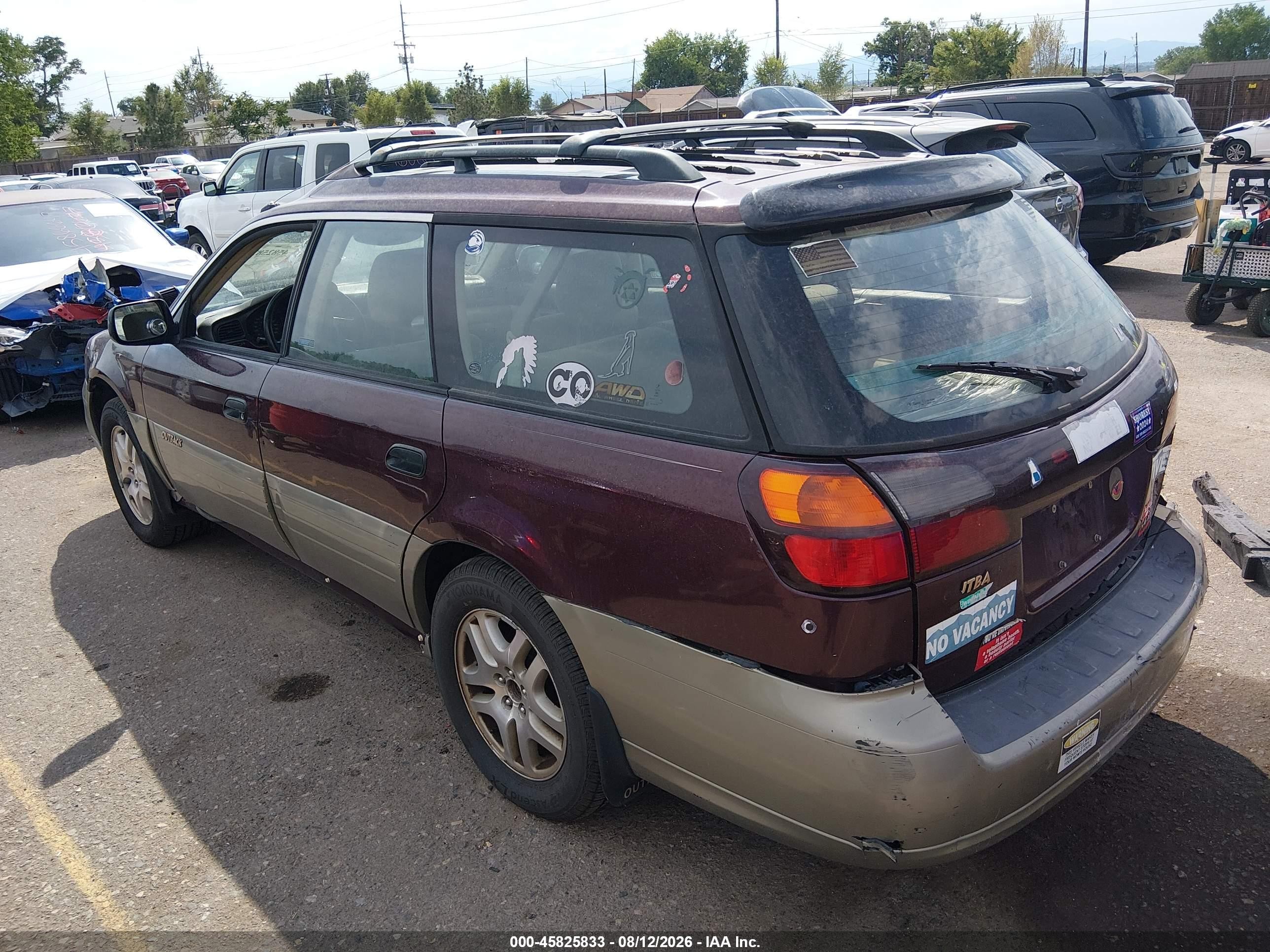 2000 Subaru Outback   Red vin: 4S3BH6752Y7661795