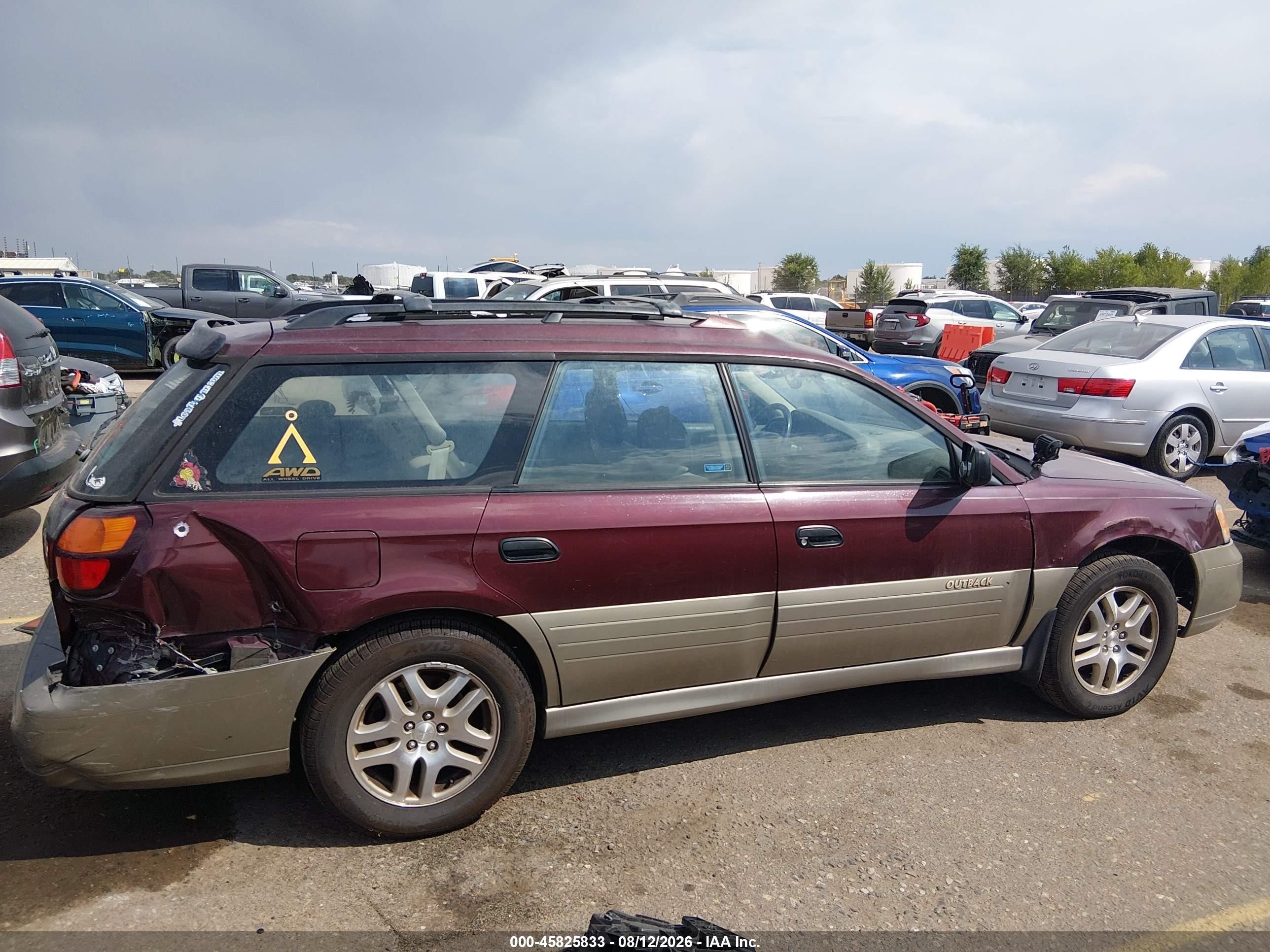 2000 Subaru Outback   Red vin: 4S3BH6752Y7661795