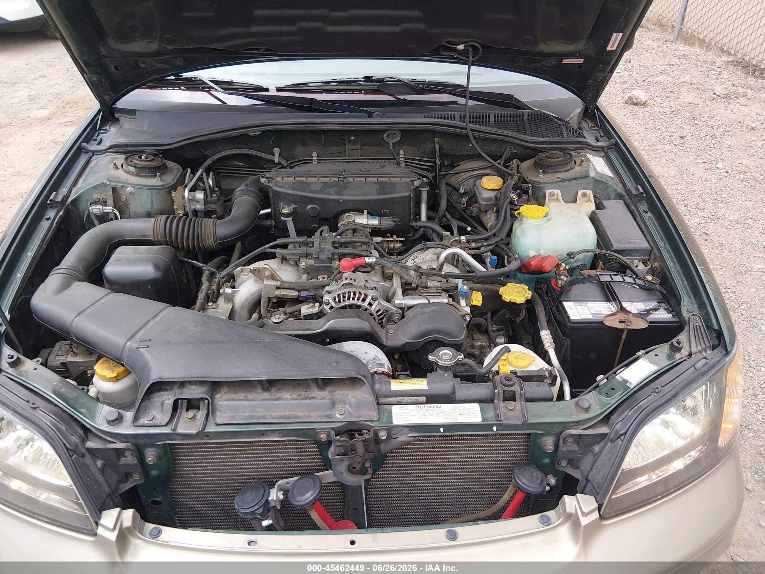 2002 Subaru Outback   Зеленый vin: 4S3BH675327638873