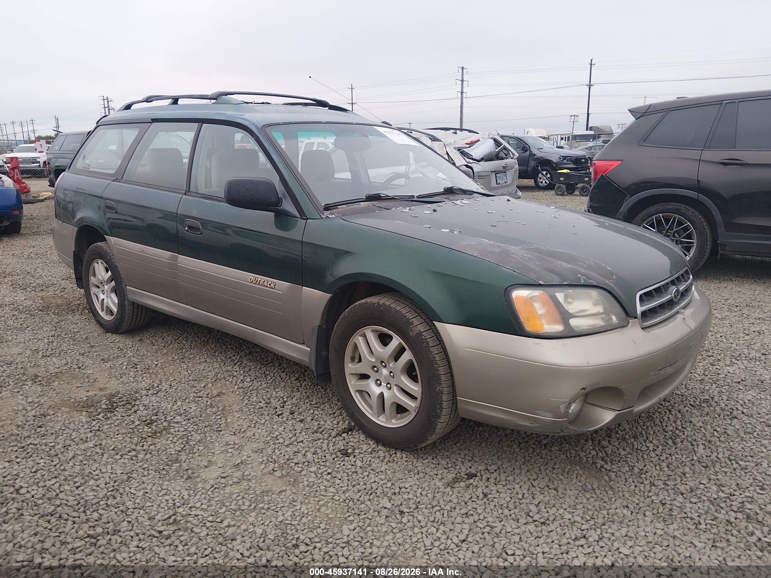 2001 Subaru Outback   Green vin: 4S3BH675417608439