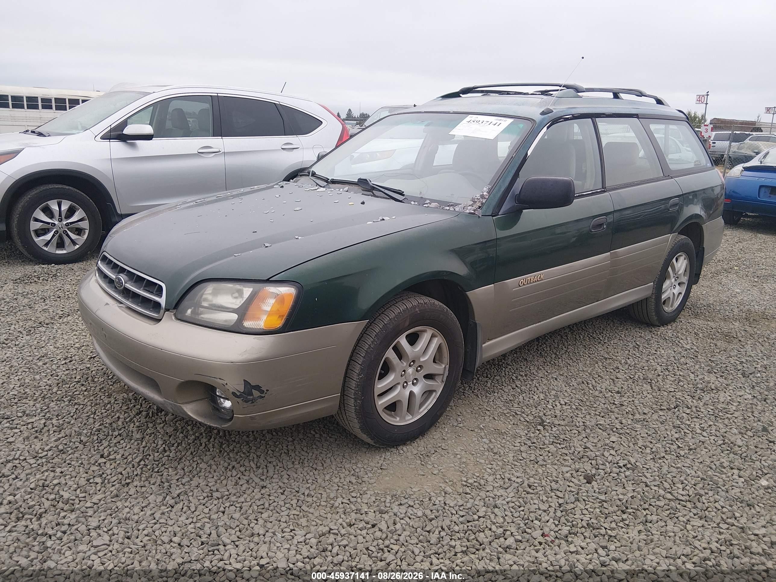 2001 Subaru Outback   Green vin: 4S3BH675417608439