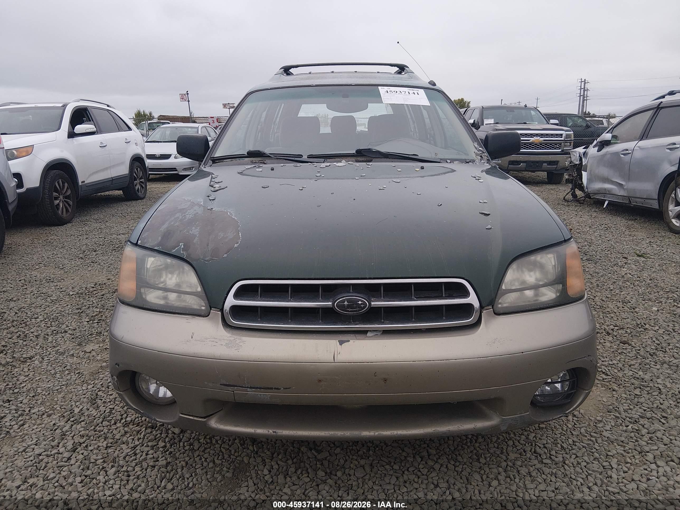 2001 Subaru Outback   Green vin: 4S3BH675417608439