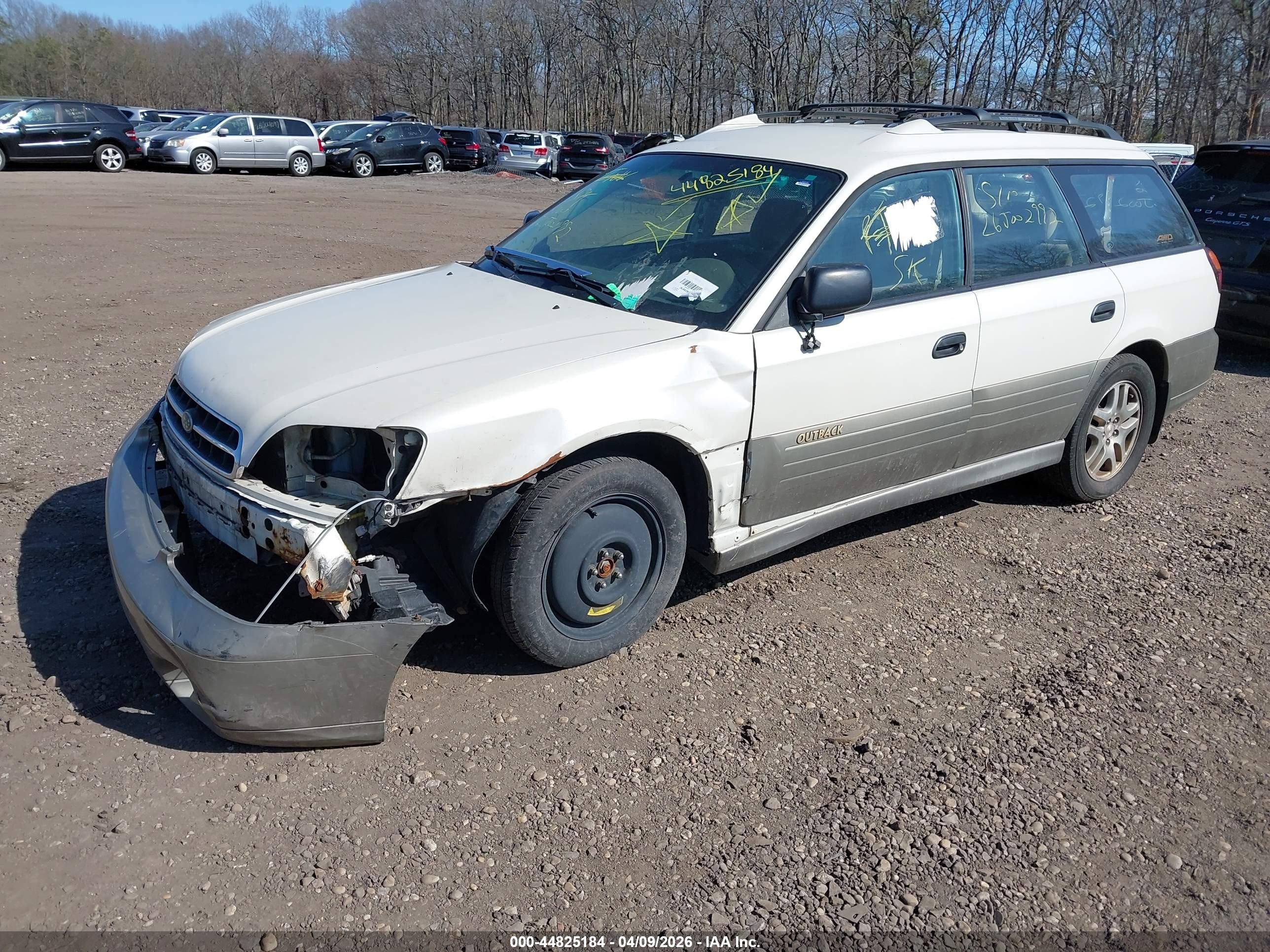2002 Subaru Outback   White vin: 4S3BH675427626604