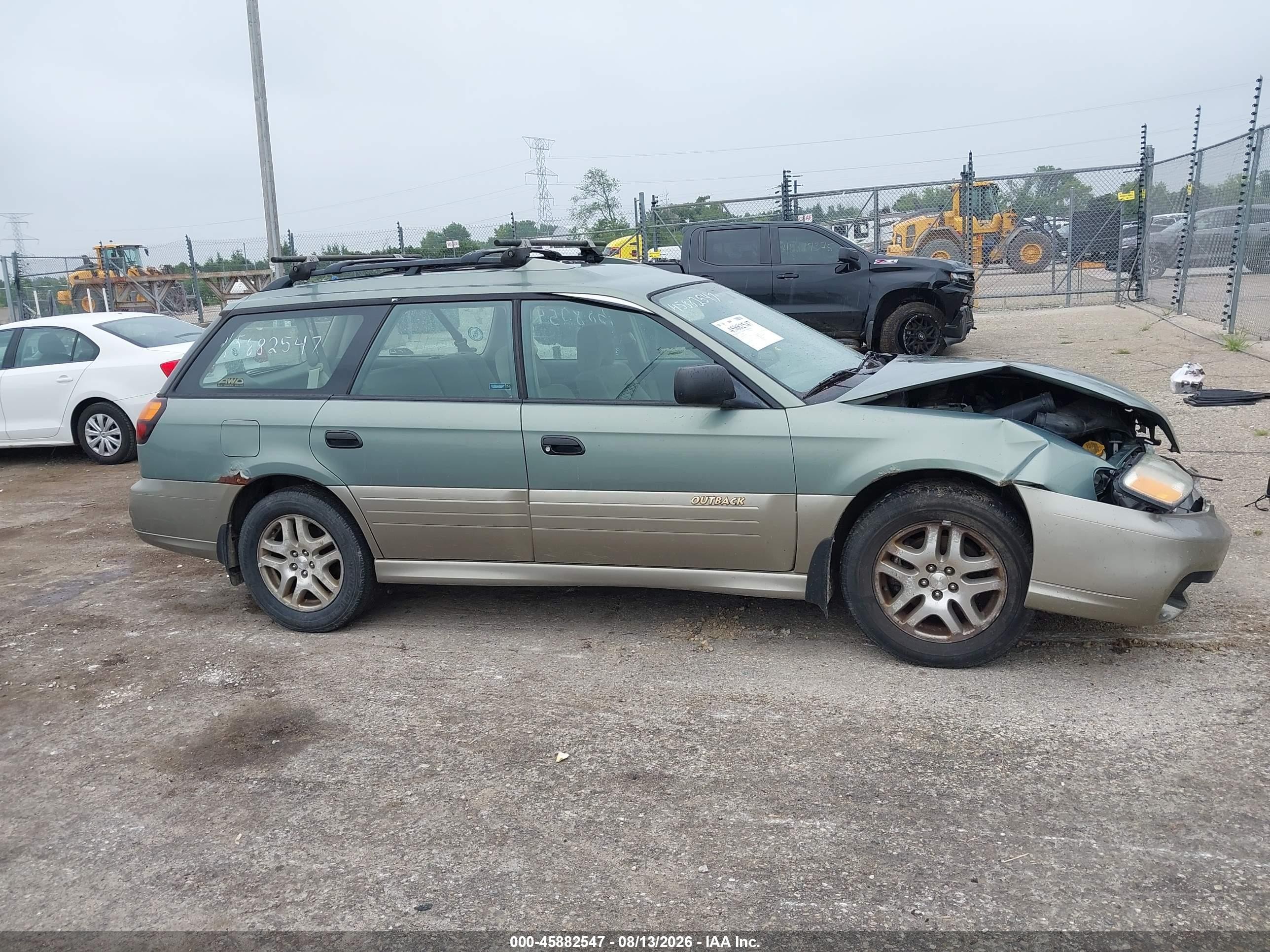 2003 Subaru Outback   Зеленый vin: 4S3BH675437611909
