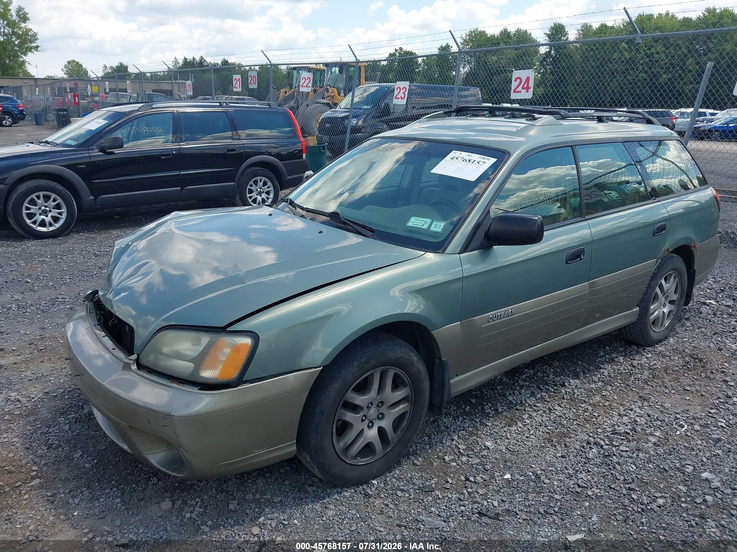 2004 Subaru Outback   Зеленый vin: 4S3BH675447644264
