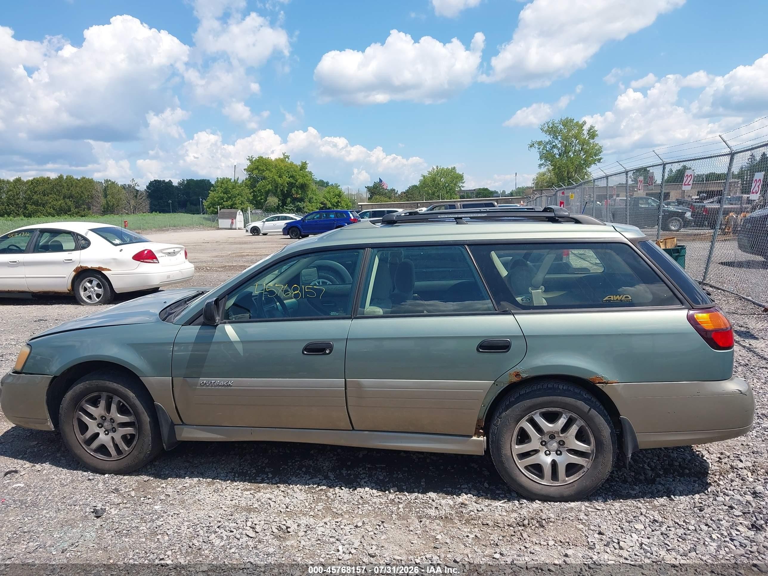 2004 Subaru Outback   Зеленый vin: 4S3BH675447644264