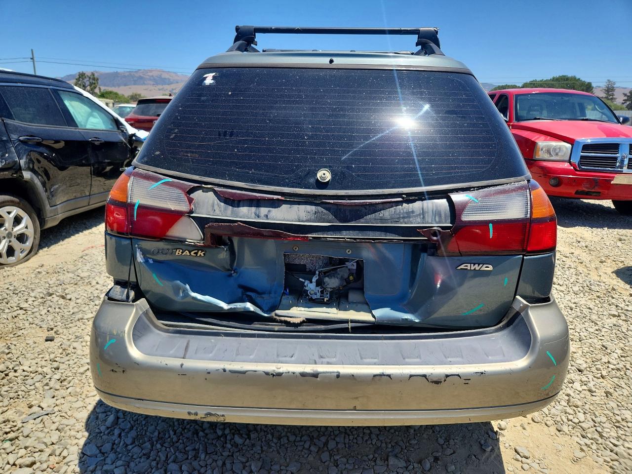 2000 Subaru Legacy Outback Awp Green vin: 4S3BH6754Y6668513