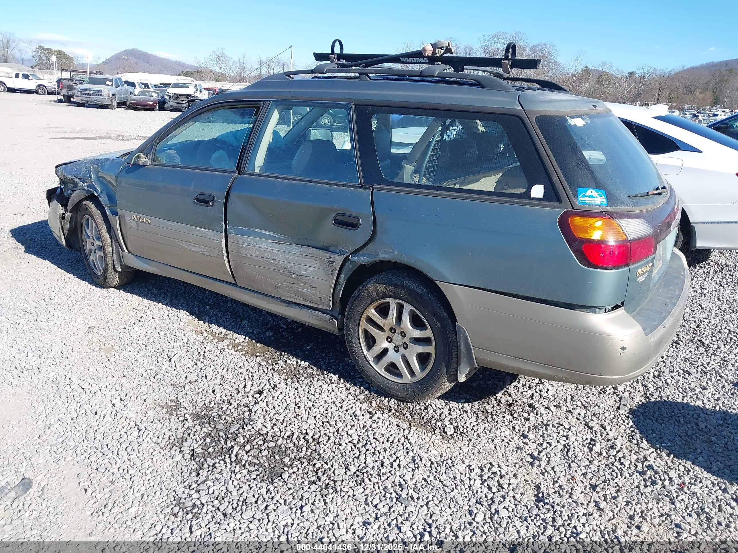 2000 Subaru Outback   Green vin: 4S3BH6754Y7654332