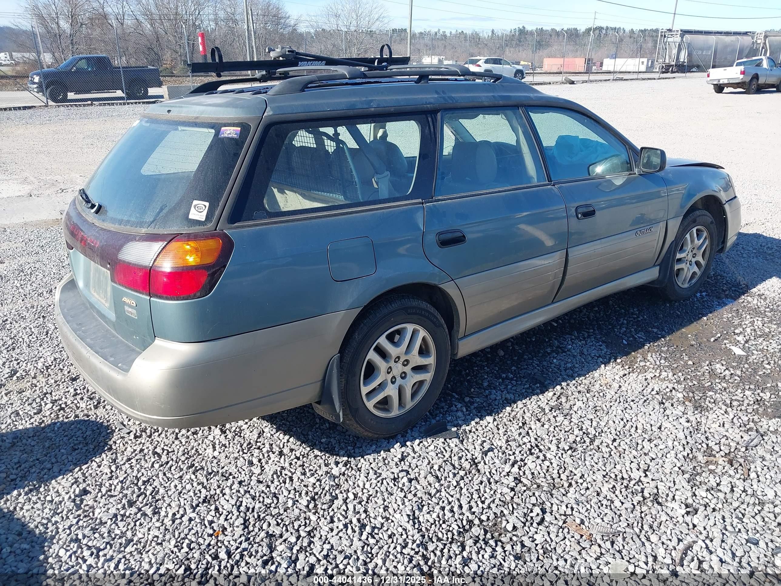 2000 Subaru Outback   Green vin: 4S3BH6754Y7654332