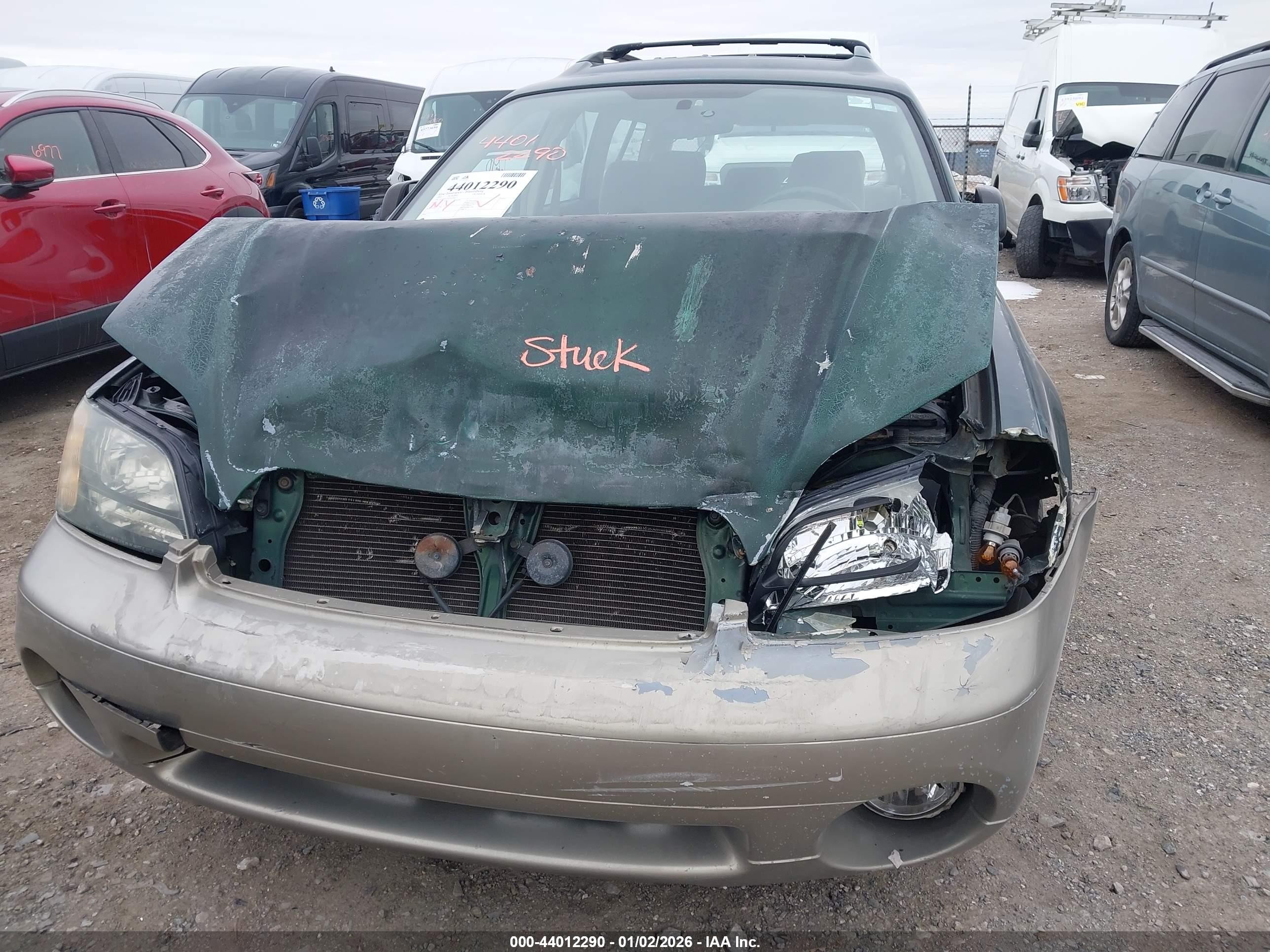2002 Subaru Outback   Green vin: 4S3BH675527662687
