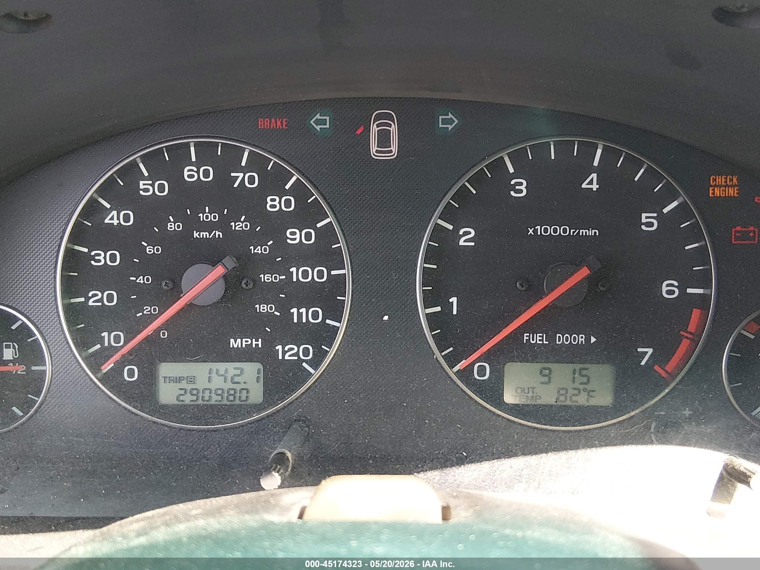 2003 Subaru Outback   Black vin: 4S3BH675536644908