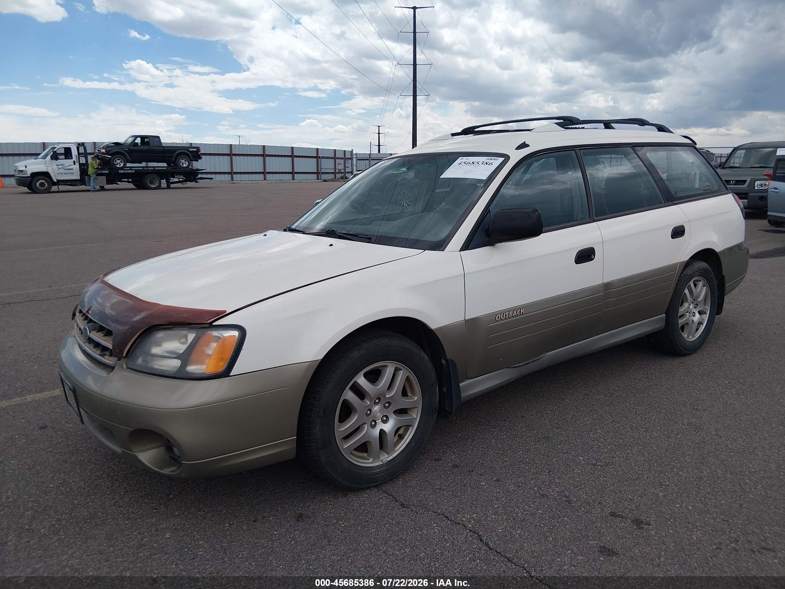 2000 Subaru Outback   White vin: 4S3BH6755Y6638873