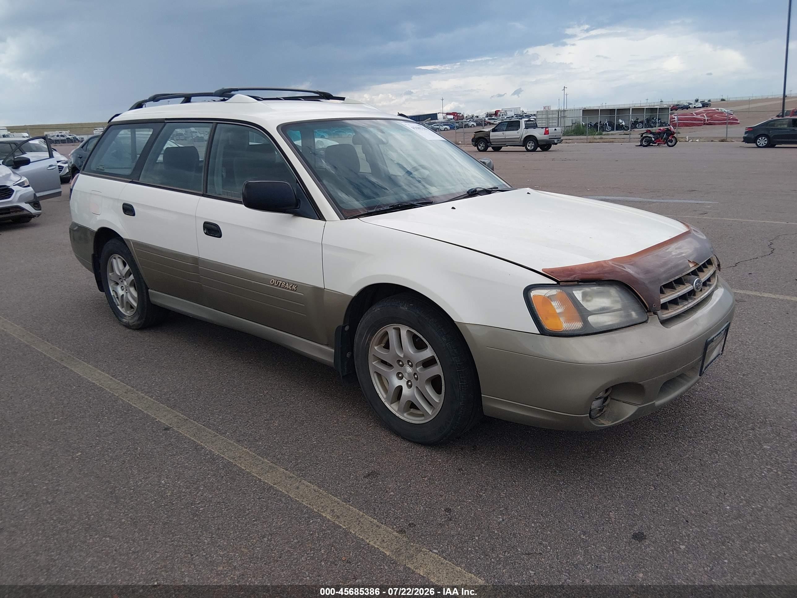 2000 Subaru Outback   White vin: 4S3BH6755Y6638873