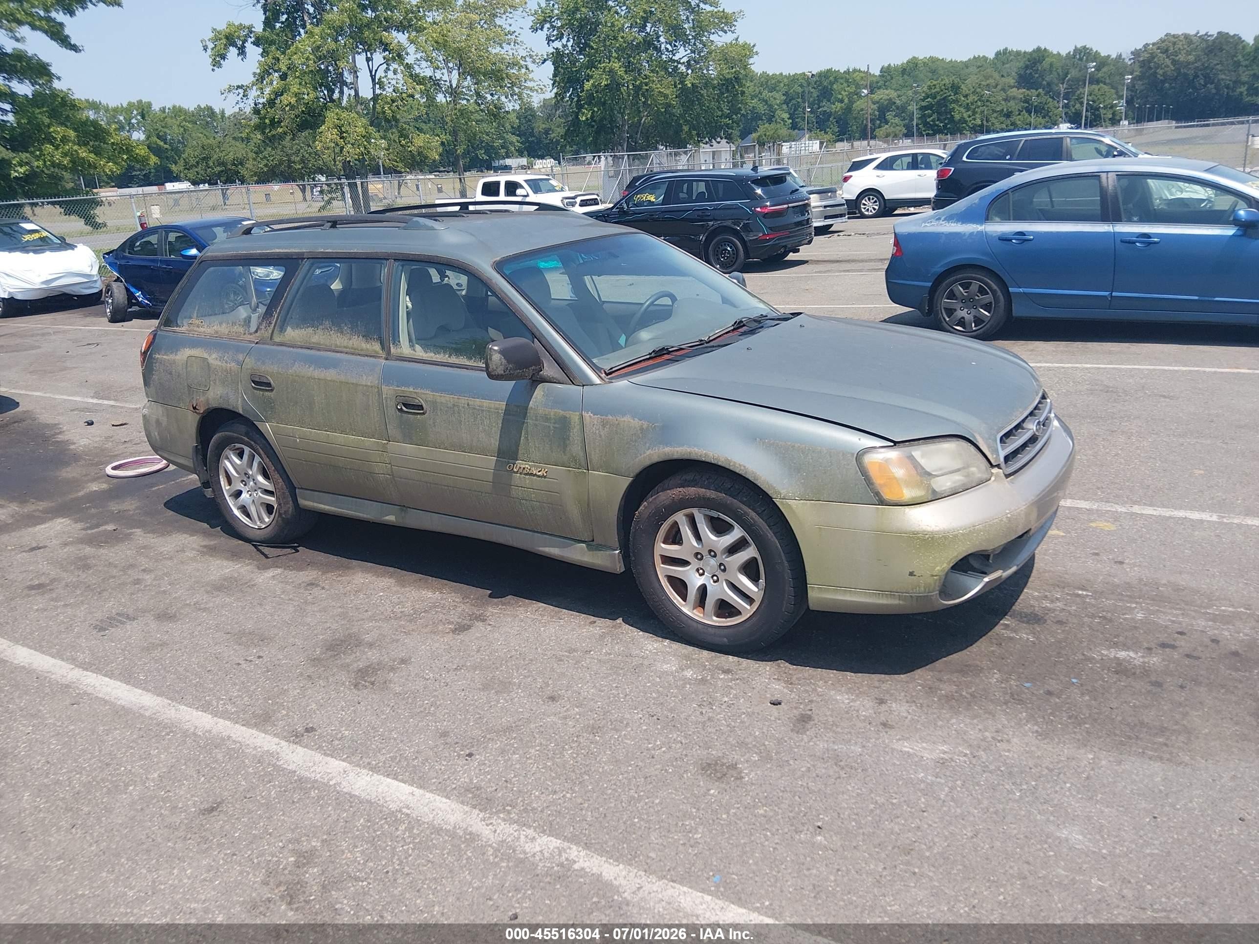 2002 Subaru Outback   Green vin: 4S3BH675627616379